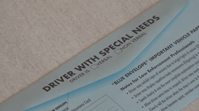 Blue Envelope Program designed to help drivers on autism spectrum