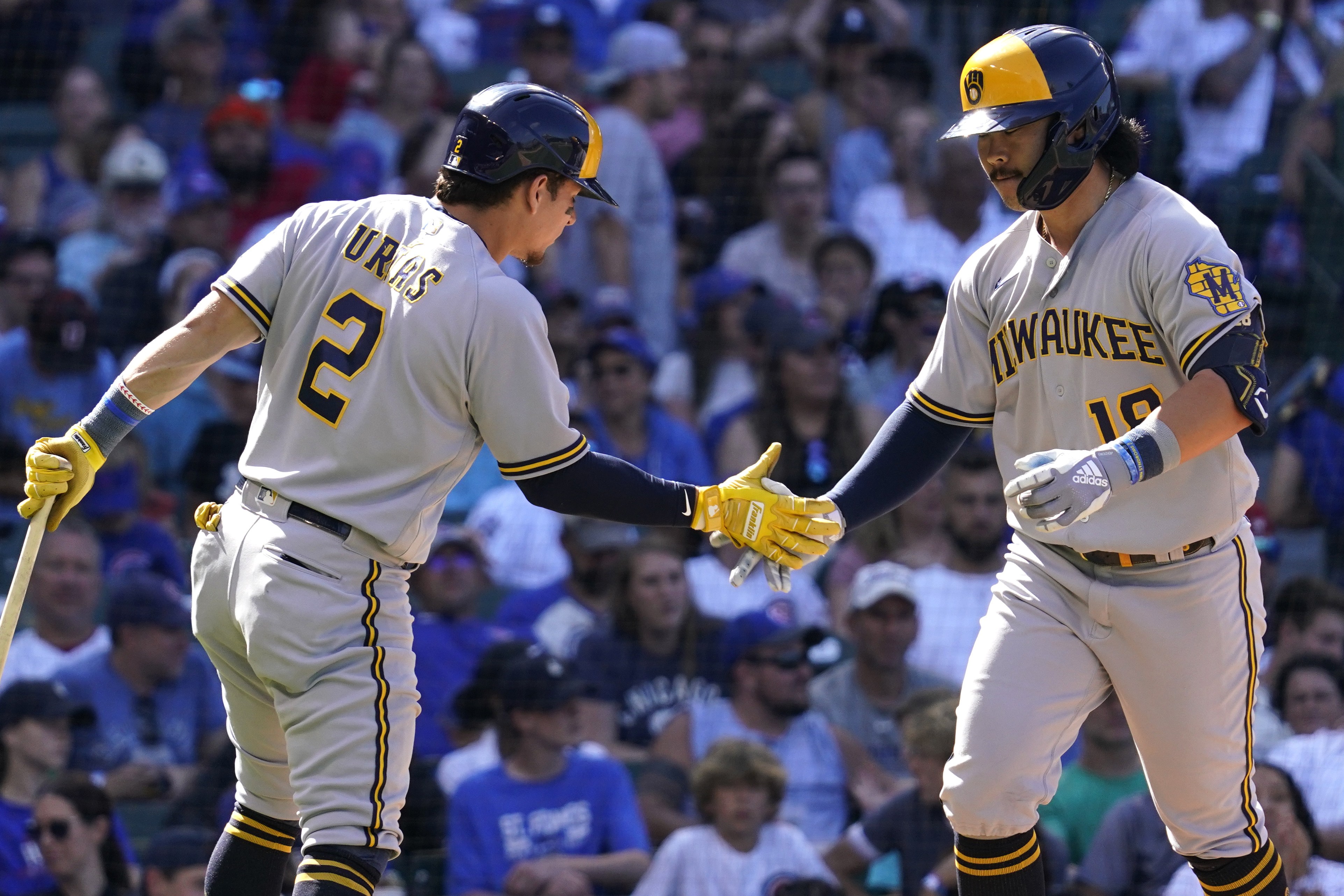 Keston Hiura homers twice as Brewers beat Cubs 5-2