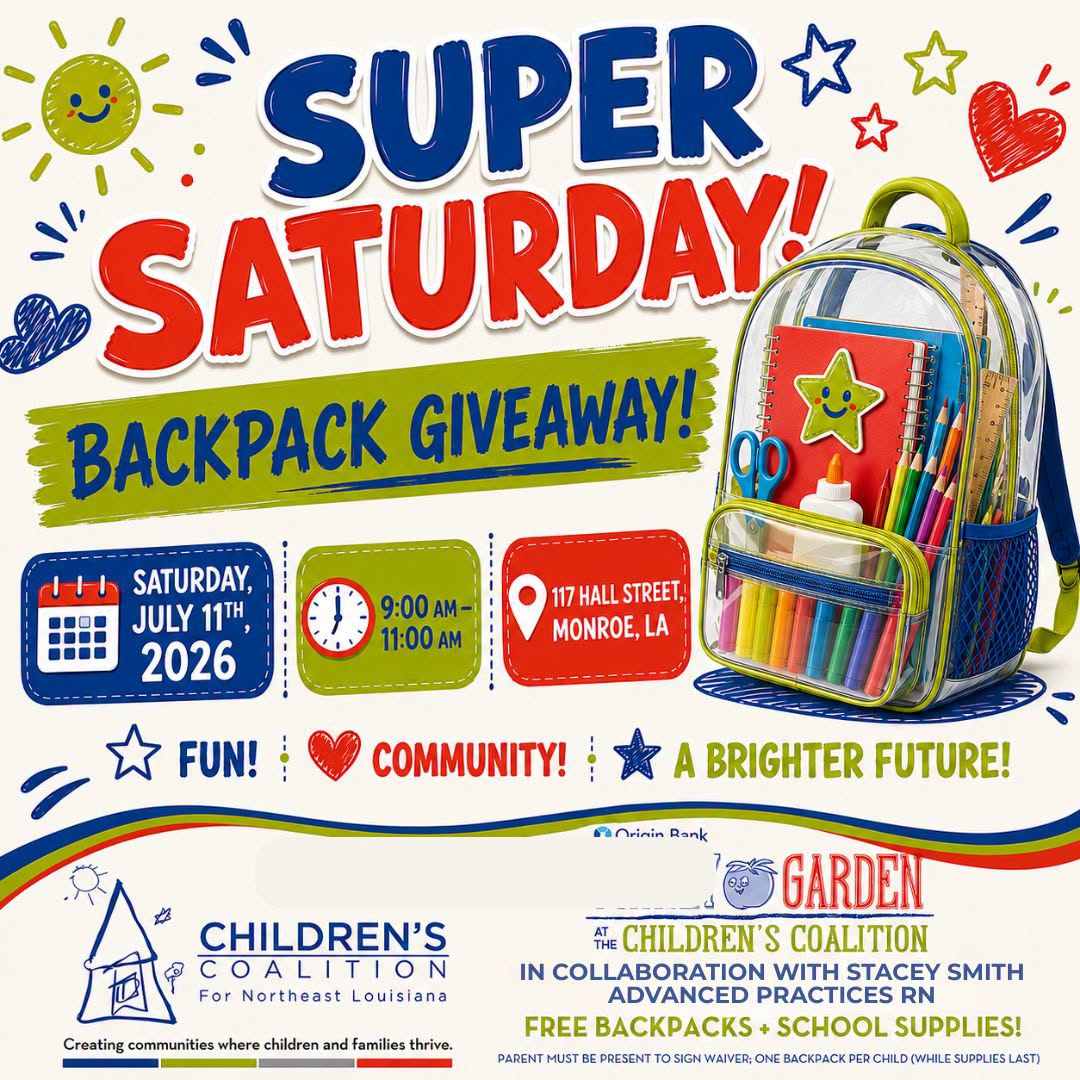 Northeast Louisiana Children's Coalition hosting free backpack
