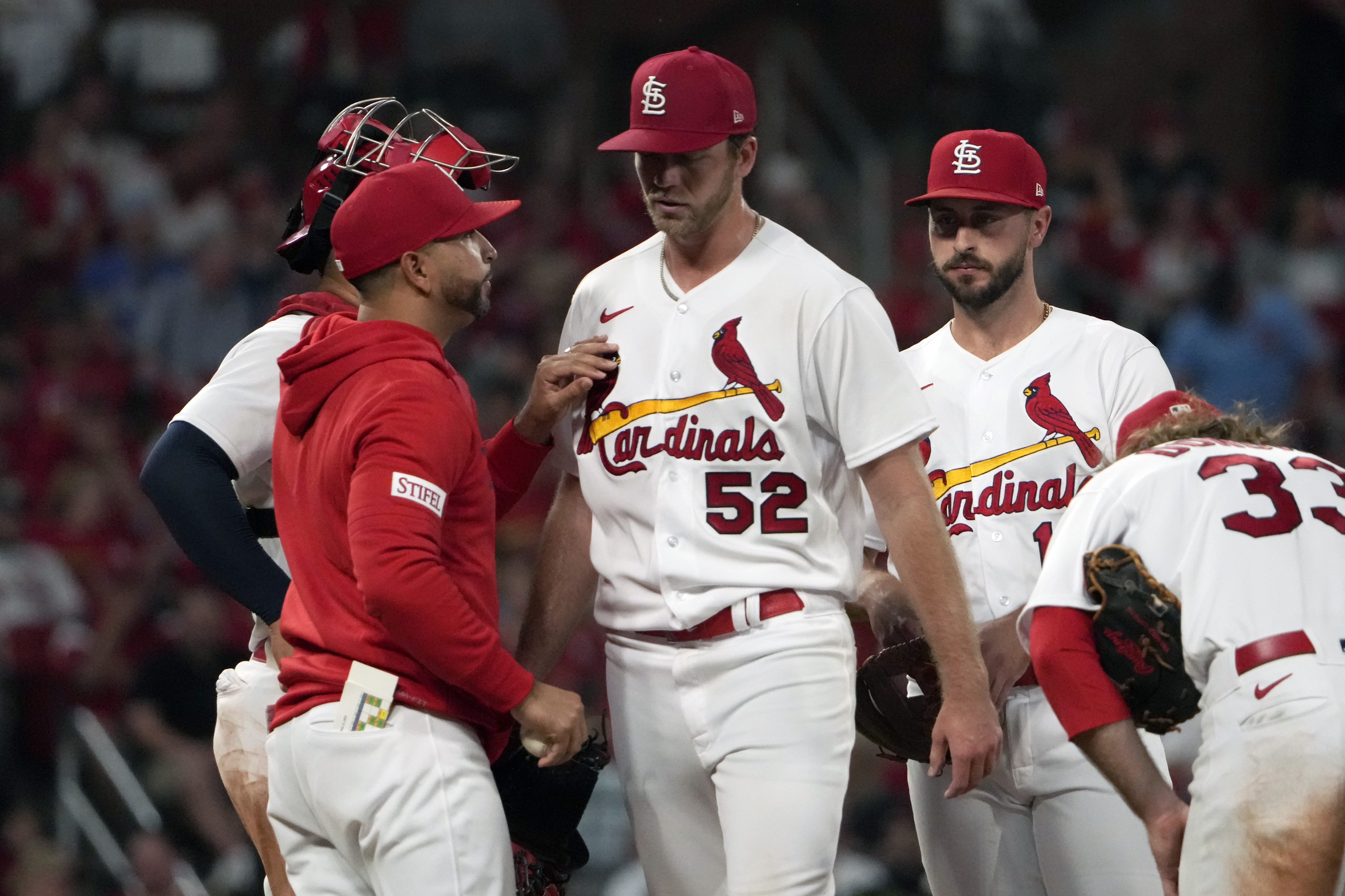 Liberatore works 5 shutout innings in season debut, Cardinals down