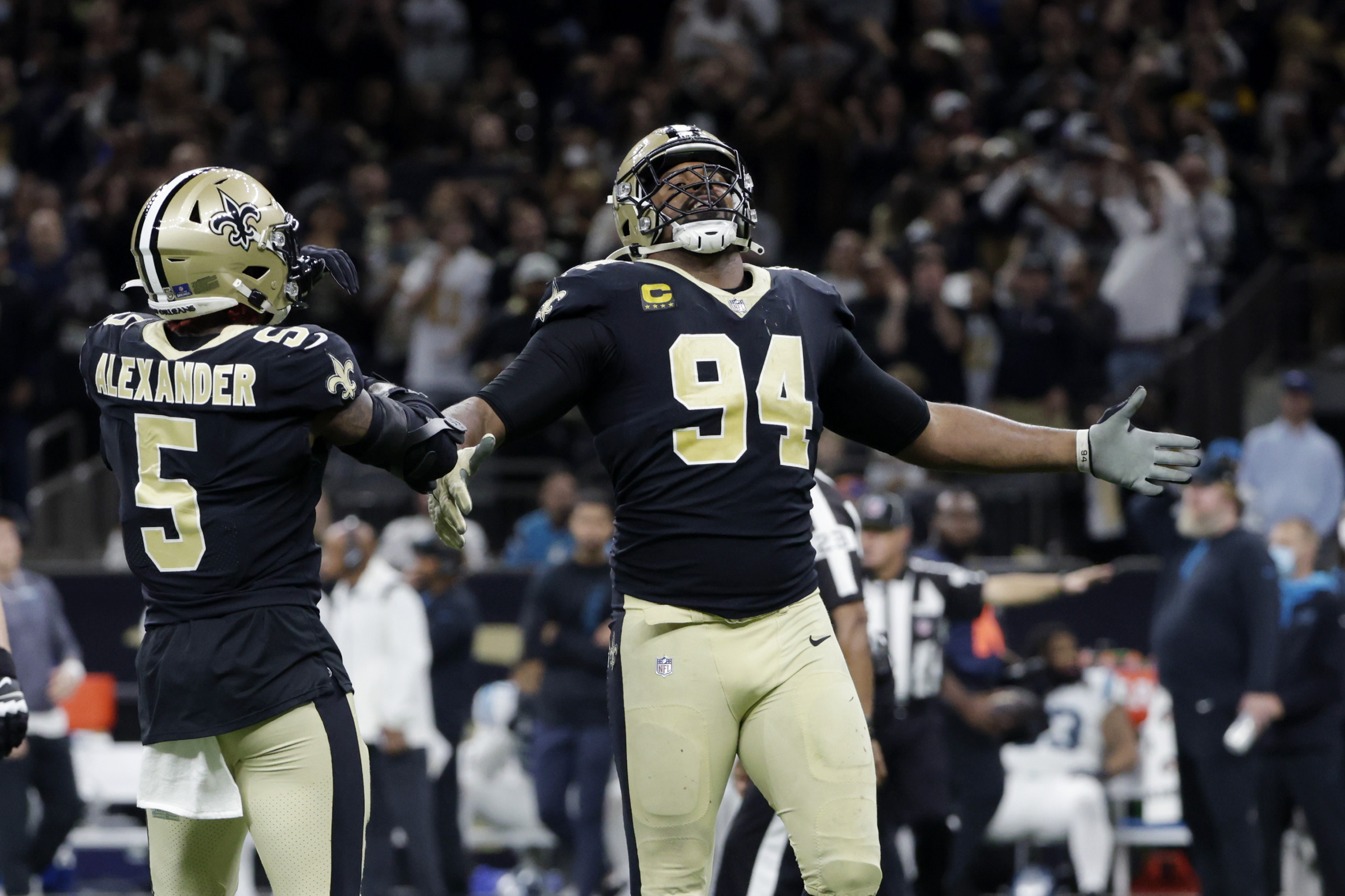 New Orleans Saints defensive end Cameron Jordan (94) celebrates