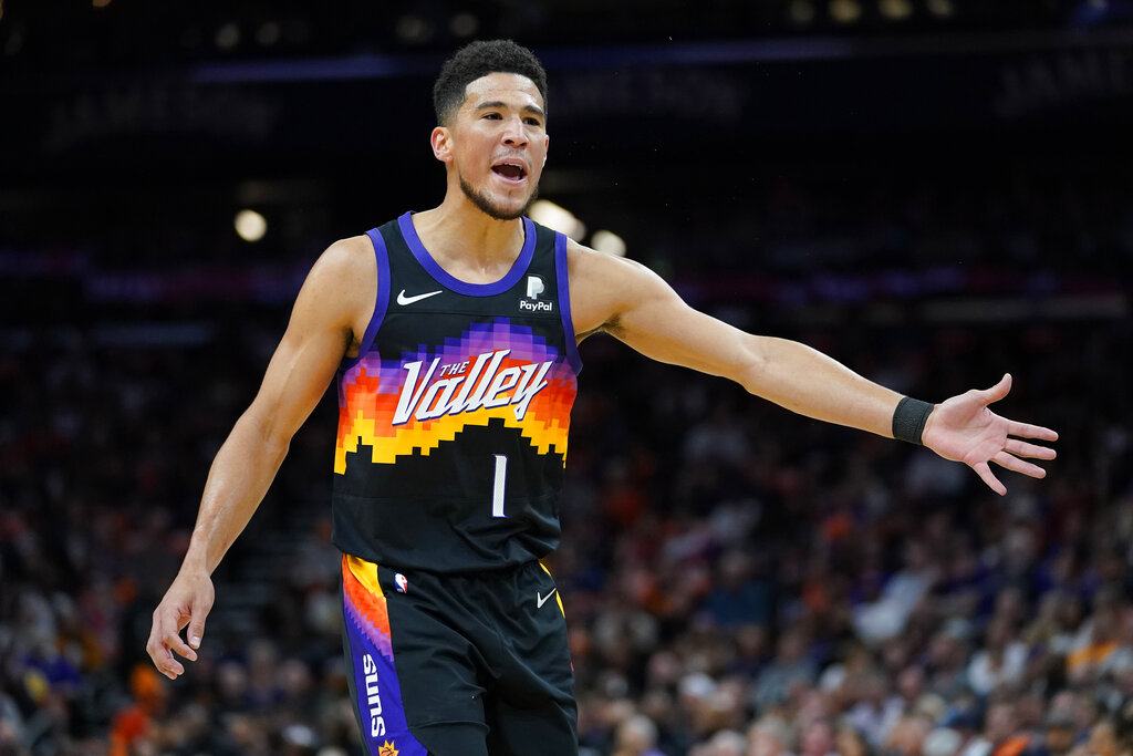 Phoenix Suns Star Devin Booker Visits With Arizona Cardinals QB