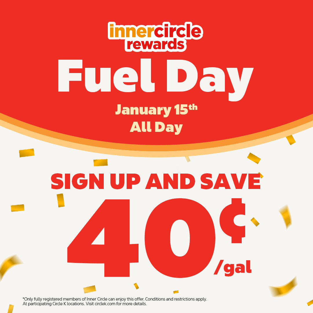 circle k tobacco club rewards Circle K offers 40-Cent-Per-Gallon Fuel discount on Jan. 15