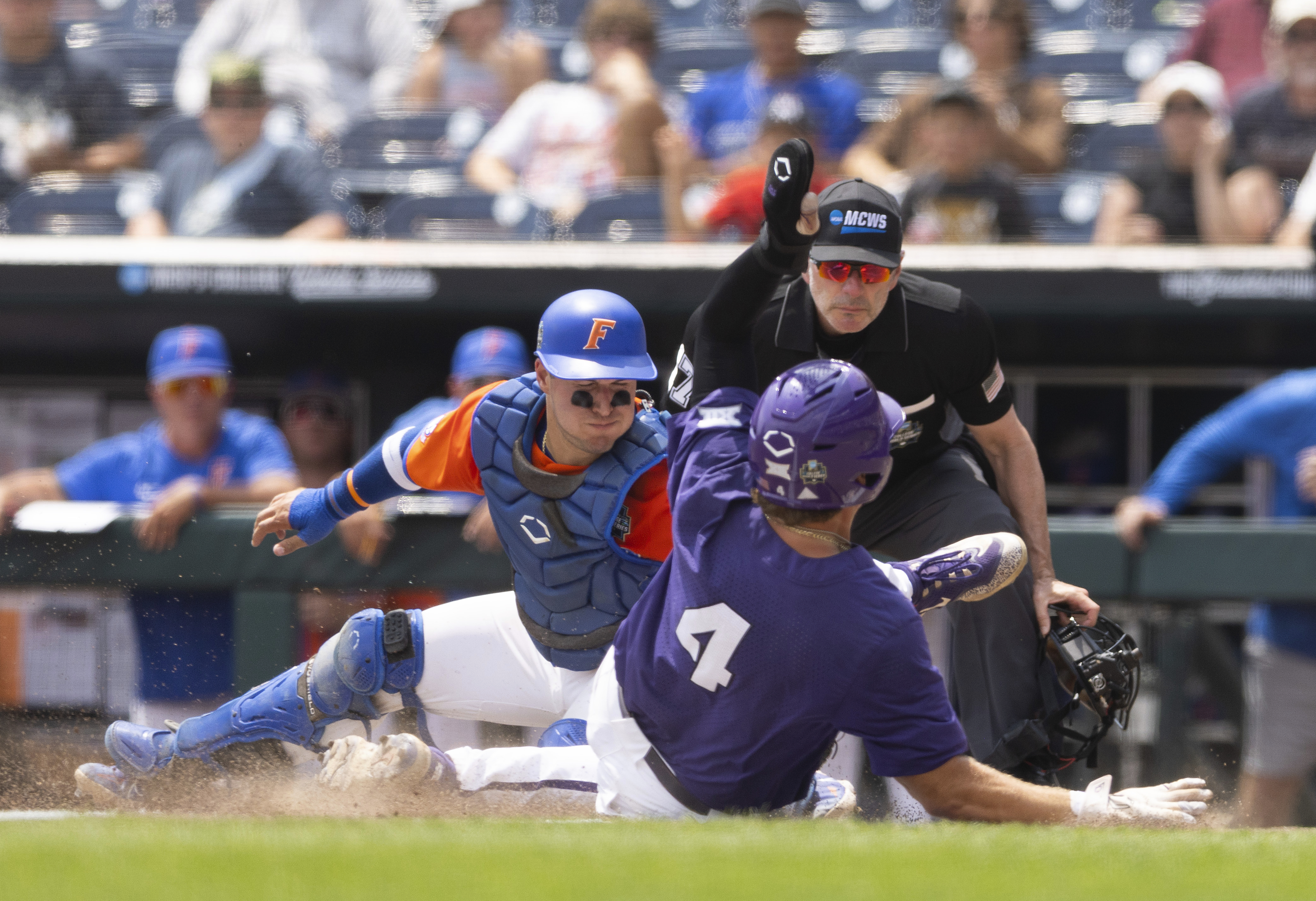 Florida baseball team advances to College World Series Finals with 3-2 win  over TCU