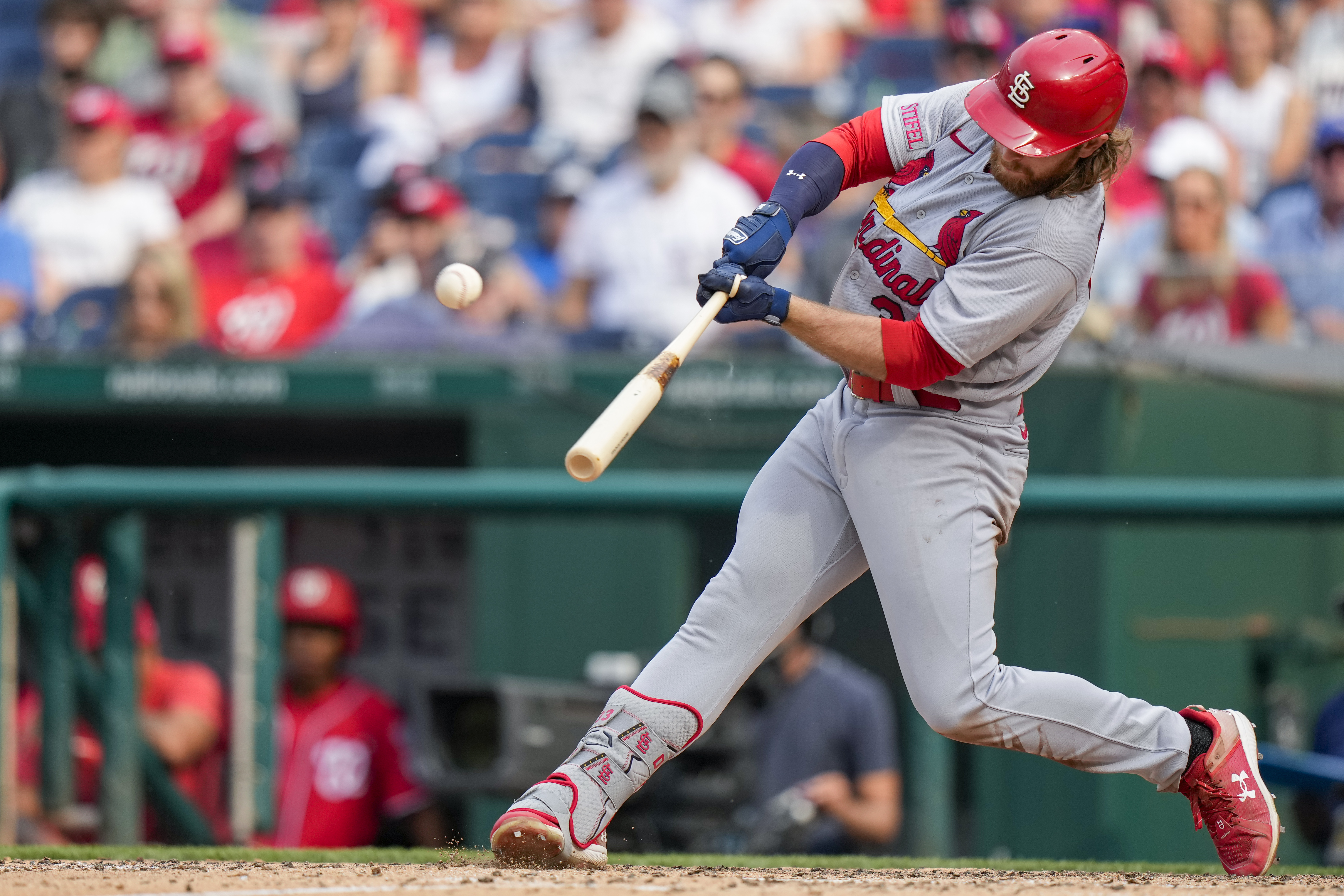 Donovan scratched from Cardinals lineup Friday with throwing arm