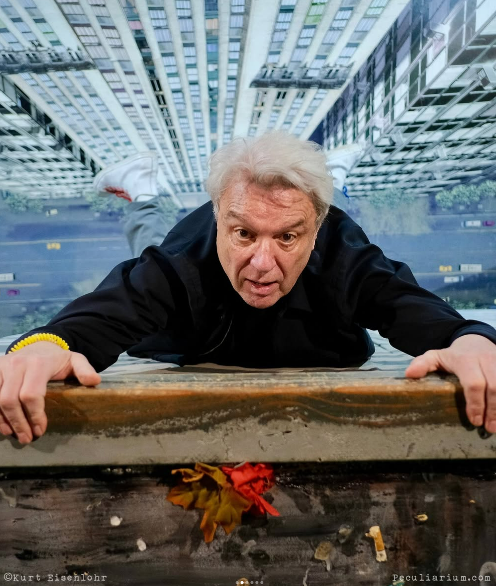 David Byrne, former Talking Heads frontman, visits Portland museum