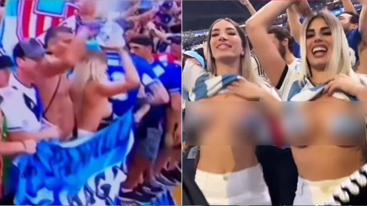 Dos hinchas argentinas hicieron topless en la final del Mundial de Qatar:  ¿fueron detenidas?