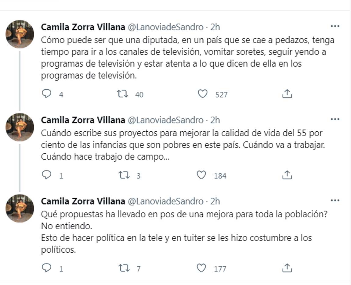 Camila Sosa Villada criticó a Amalia Granata por sus dichos: “Un pico y  pala para ella”