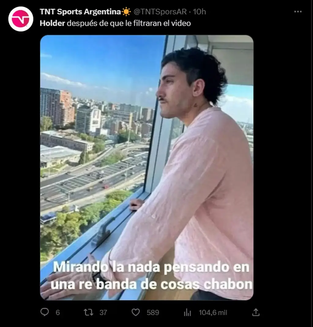 Se filtró un video de Tomás Holder teniendo sexo y las redes estallaron con  los memes