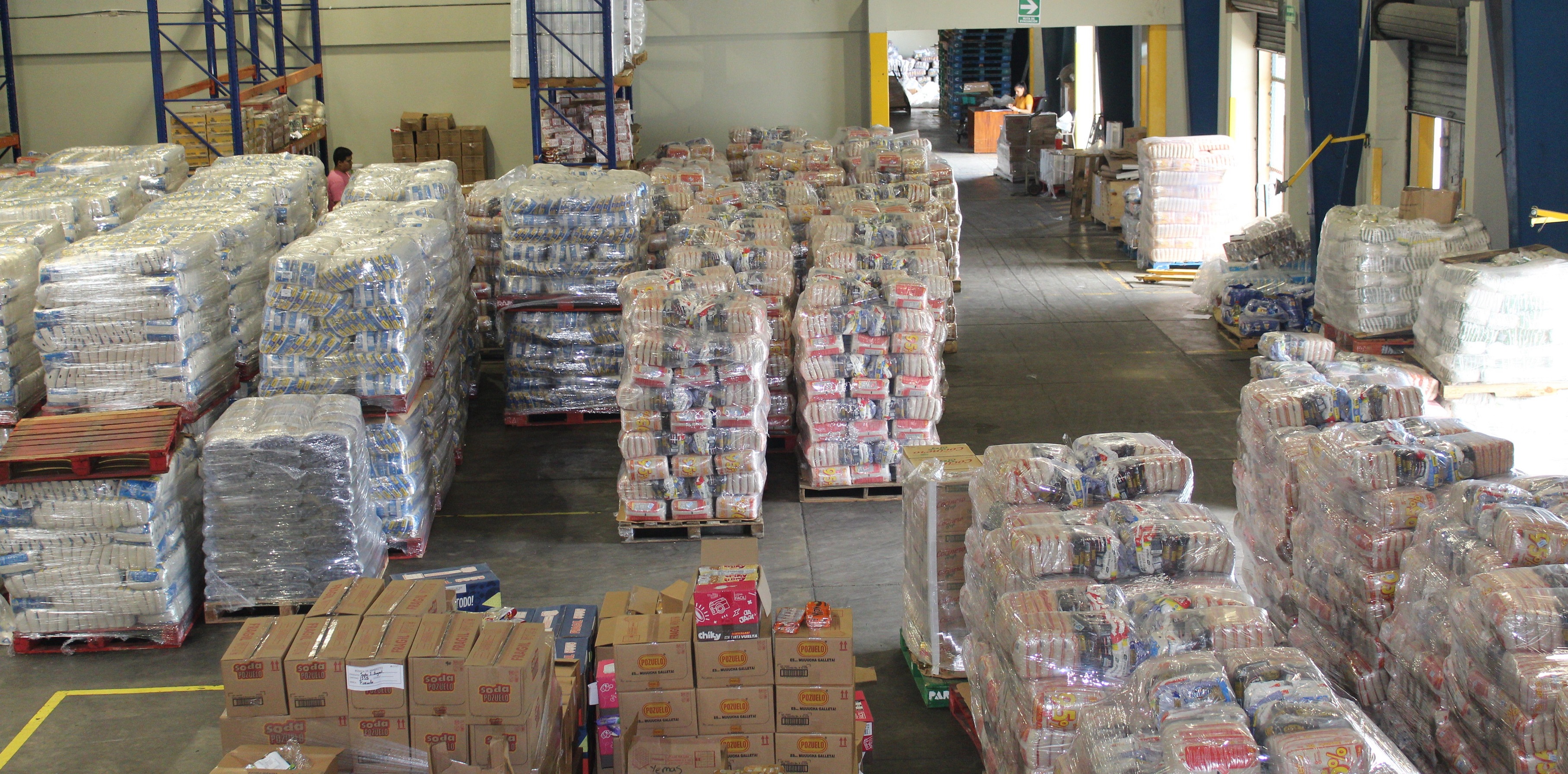 Bodega de almacenaje de alimentos del CNP en Santa Ana. Foto CNP