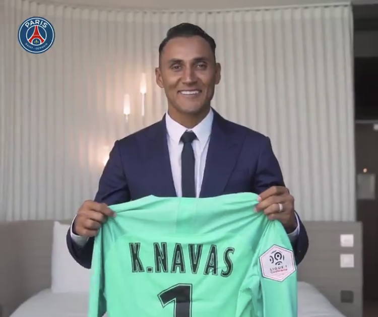 Así anunció el PSG el fichaje de Navas. Fotografía: PSG