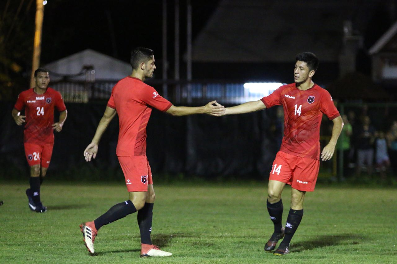 Jonathan Moya hizo dos goles en el colectivo de Alajuelense contra Jacó Rays. Fotografía: Prensa Alajuelense