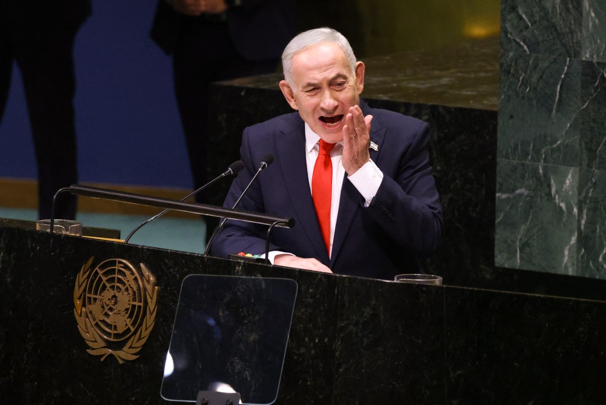 Benjamin Netanyahu en la Asamblea General de Naciones Unidas el 24 de setiembre de 2026.