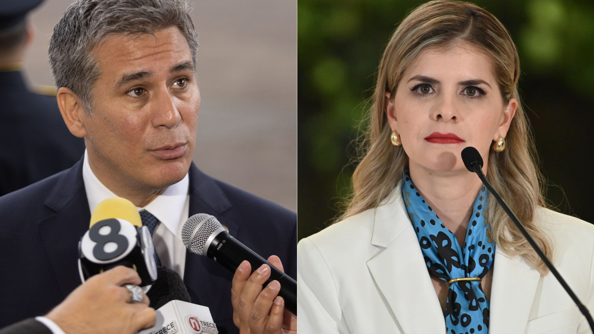 Canciller Manuel Tovar y presidenta Laura Fernández