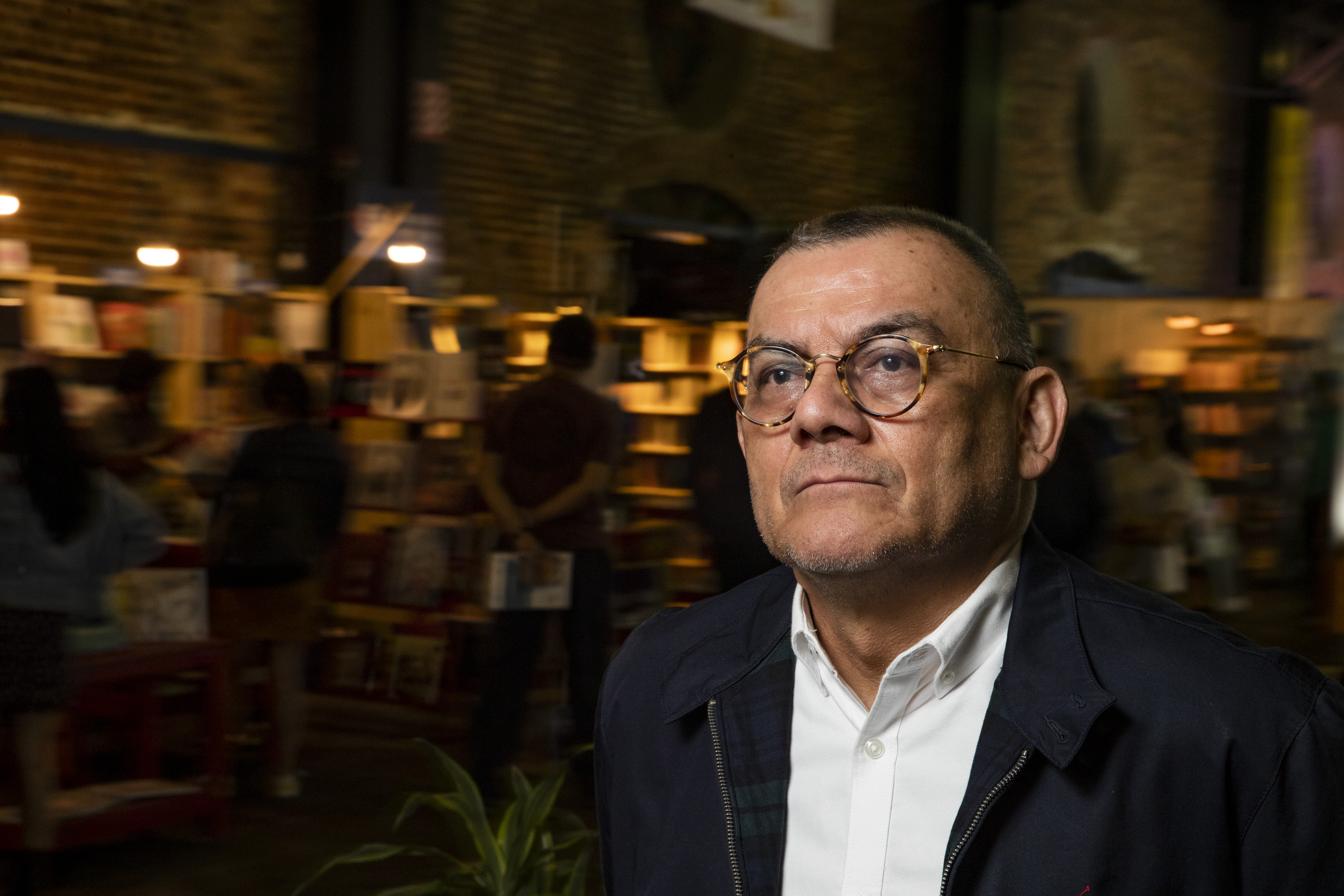 14/05/2019. Antigua Aduana, San José, Costa Rica. Entrevista con el escritor Horacio Castellanos. Fotografía: Alejandro Gamboa Madrigal