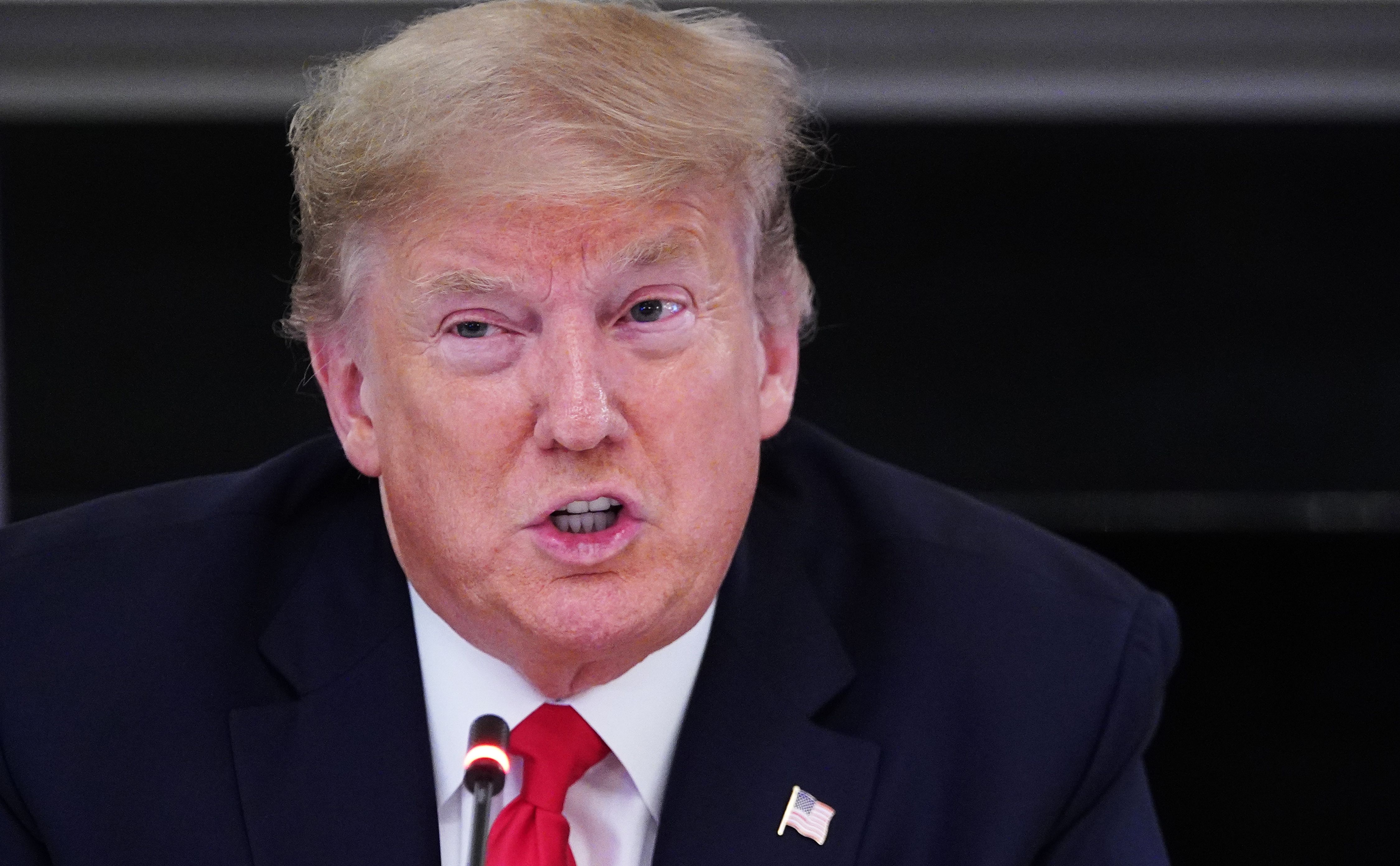 US President Donald Trump speaks during a roundtable discussion with industry executives on reopening the country, in the State Dining Room of the White House in Washington, DC on May 29, 2020. (Photo by MANDEL NGAN / AFP)