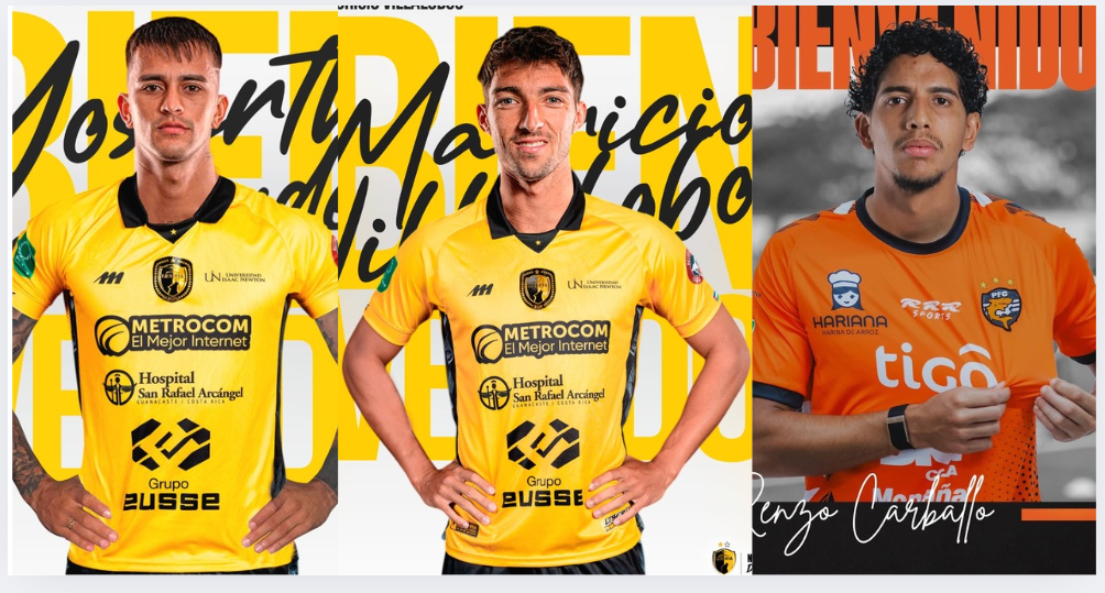 Fichajes Torneo Clausura 2026
Yoserth Hernández (Liberia)
Mauricio Villalobos ((Liberia)
Renzo Carballo (Puntarenas FC)
26 de diciembre del 2025
La Nación