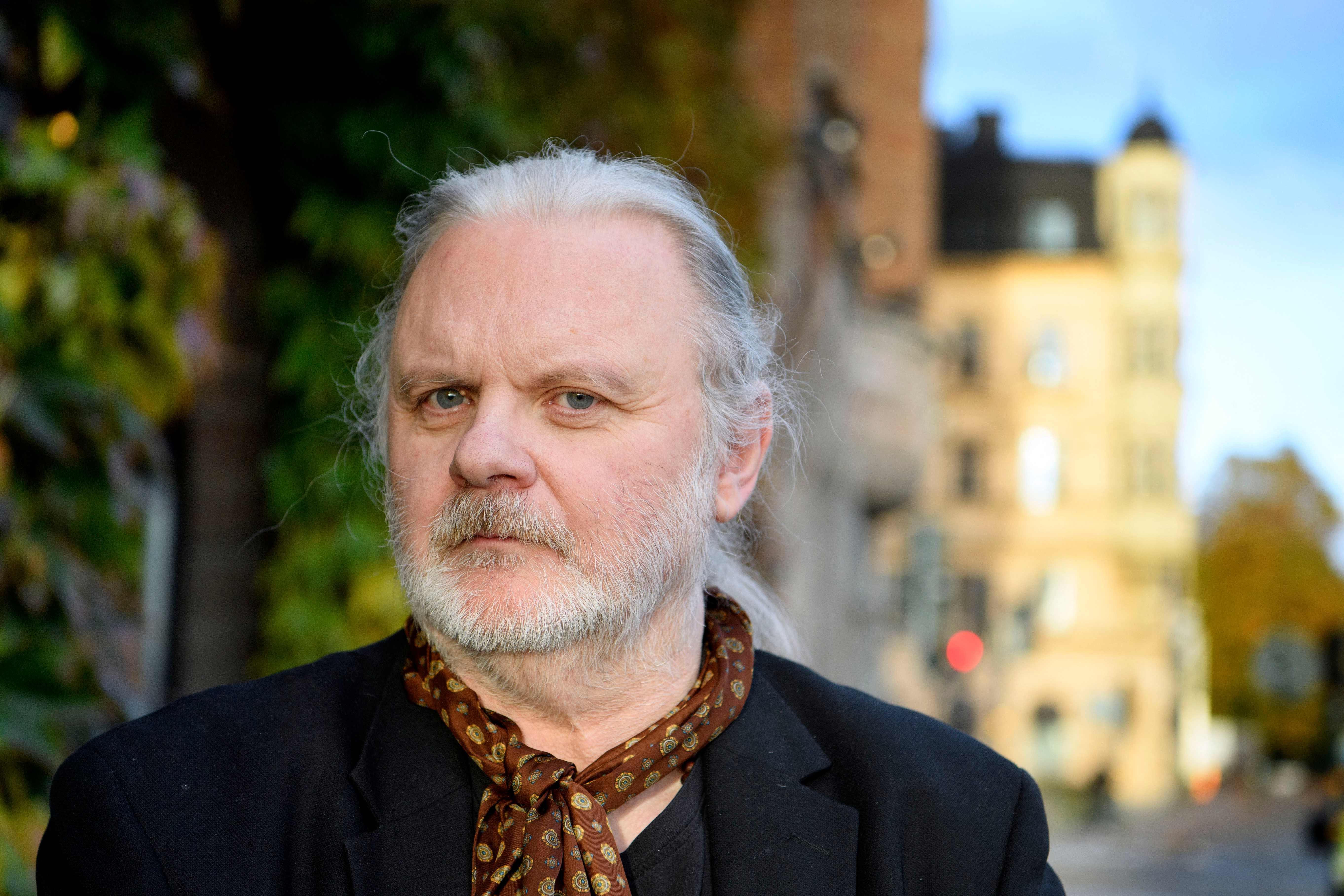 (FILES) Norwegian playwright Jon Fosse poses for a photo in Stockholm, Sweden on October 21, 2019. The Swedish Academy on October 5, 2023 awarded the Nobel literature prize to Norwegian playwright Jon Fosse, whose plays are among the most widely staged of any contemporary playwright in Europe. (Photo by Jessica Gow / various sources / AFP) / Sweden OUT