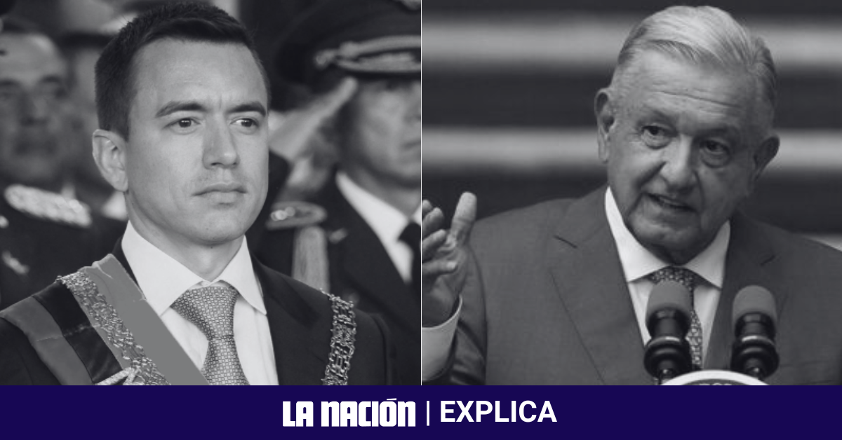 El gobierno de Daniel Noboa (izq) en Ecuador está en la mira internacional tras conflicto con México y el presidente Andrés Manuel López Obrador.