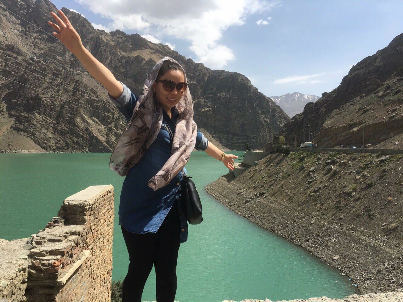 La costarricense Cherrie Charloth Badilla Alfaro en Chalus, Irán, a 200 kilómetros de la capital, Teherán.