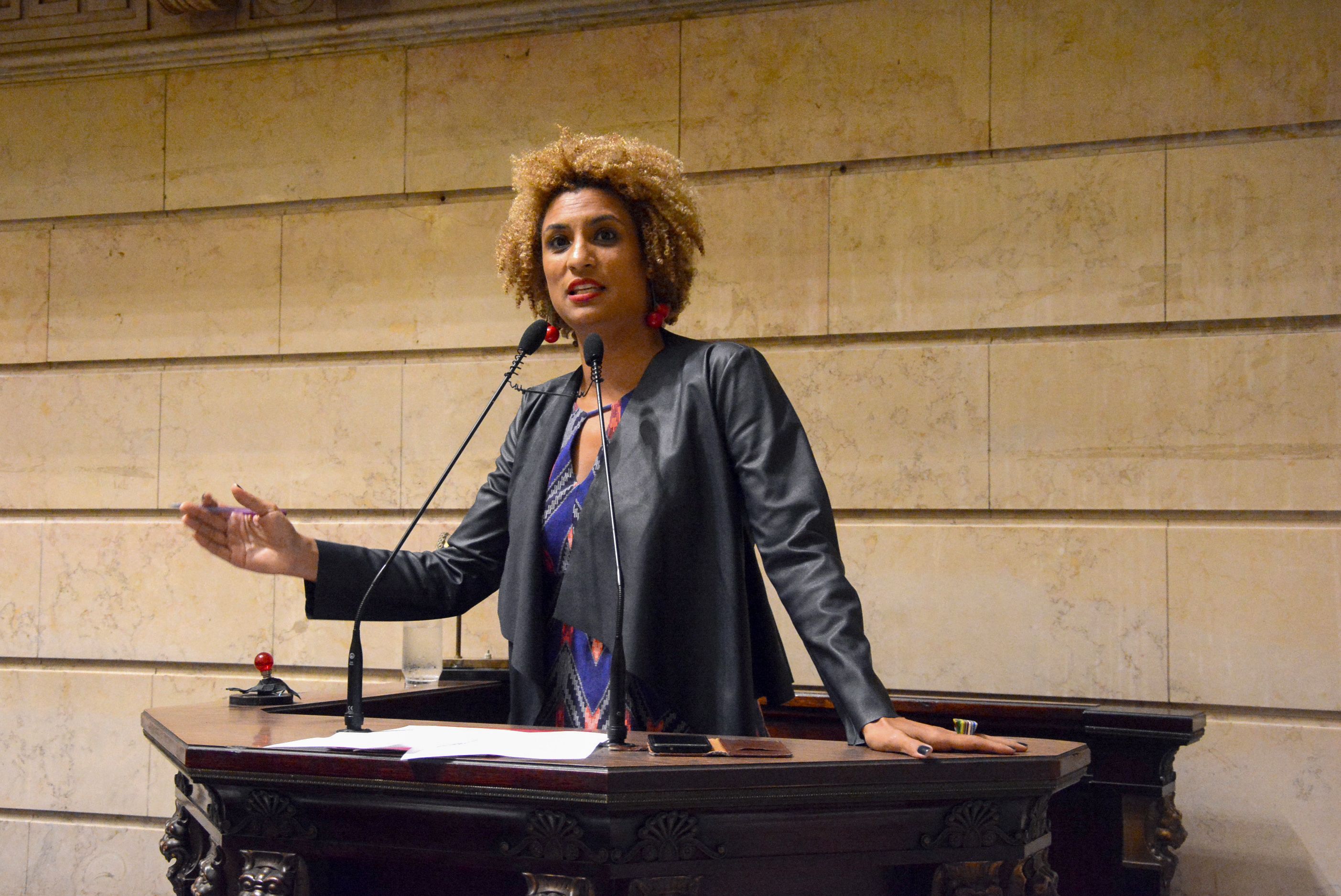 Marielle Franco participó en una sesión en la Cámara Municipal en Río de Janeiro, Brasil, el 21 de febrero del 2017.
