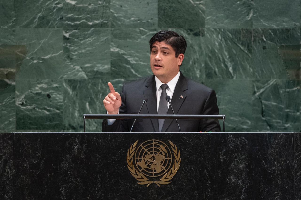El presidente Carlos Alvarado se dirigió ante la 47ª Asamblea General de Naciones Unidas.