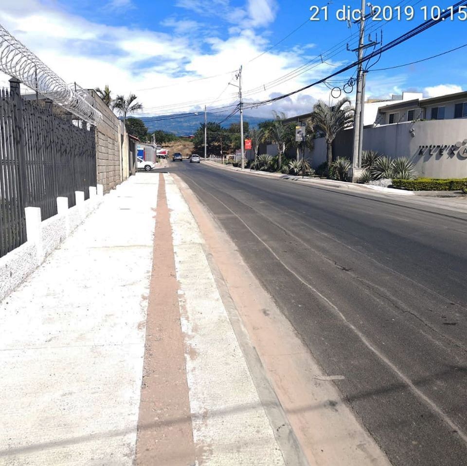 Los trabajos de ampliación y mejoras en la carpeta ya terminaron. Aún falta la demarcación. Foto: MOPT para La Nación.
