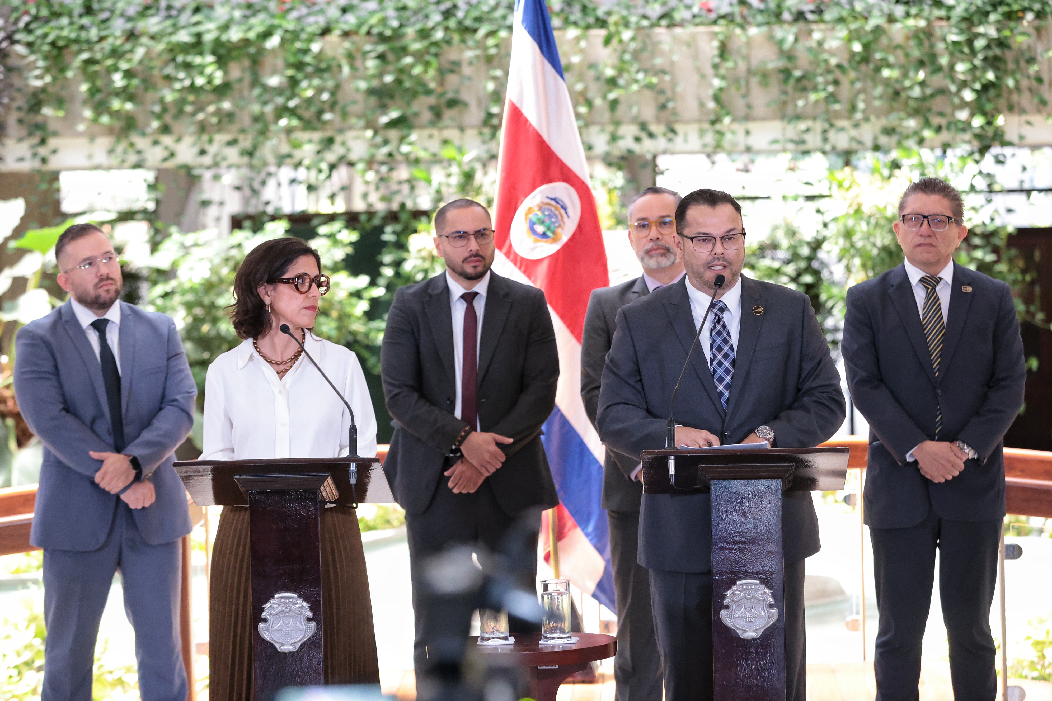 Conferencia de prensa en casa presidencial sobre ataque cibernético / foto John Durán