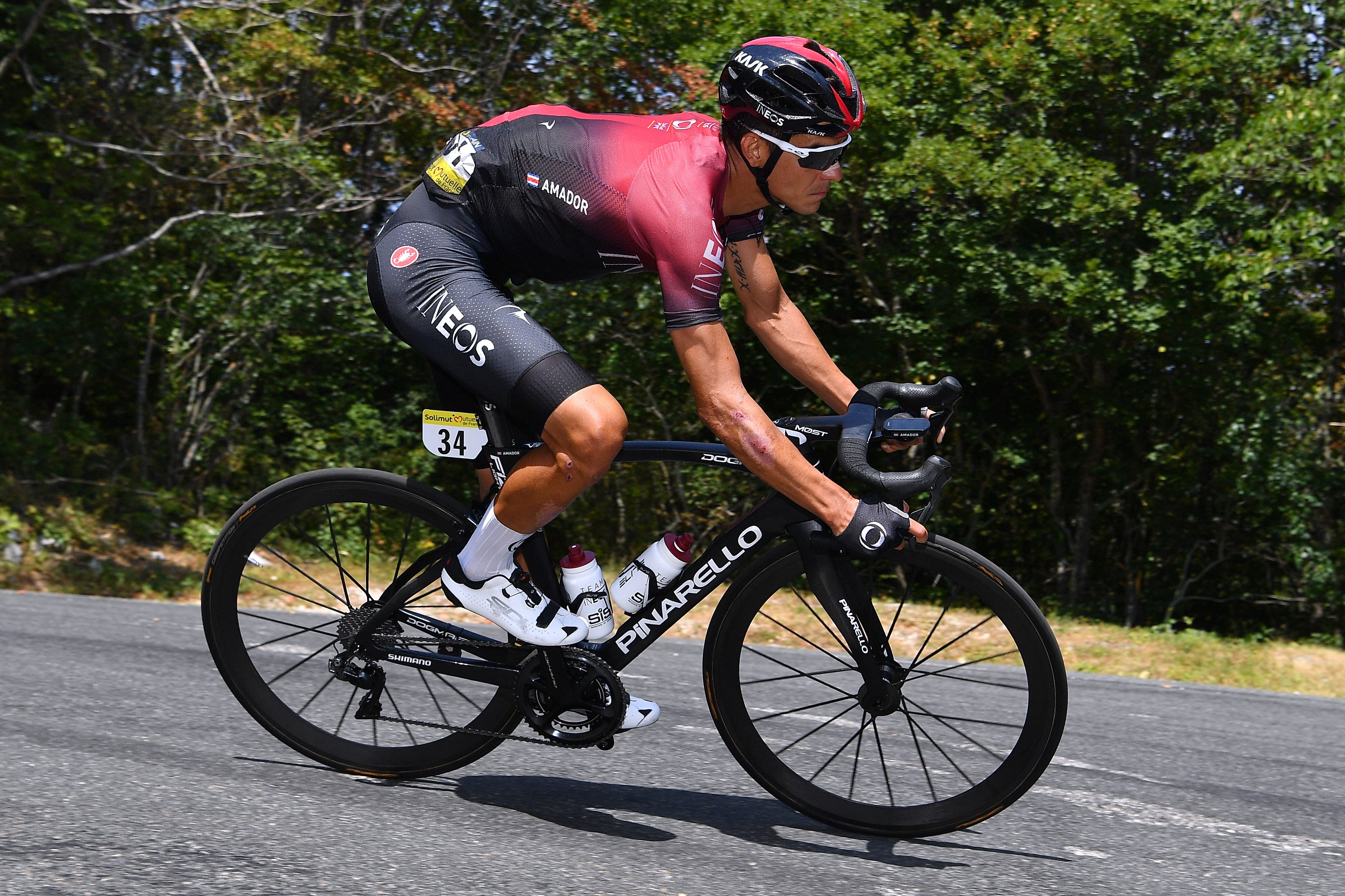 Andrey Amador hizo un trabajo destacado en la etapa reina del Tour de l'Ain. Fotografía: Getty Sport / Ineos
