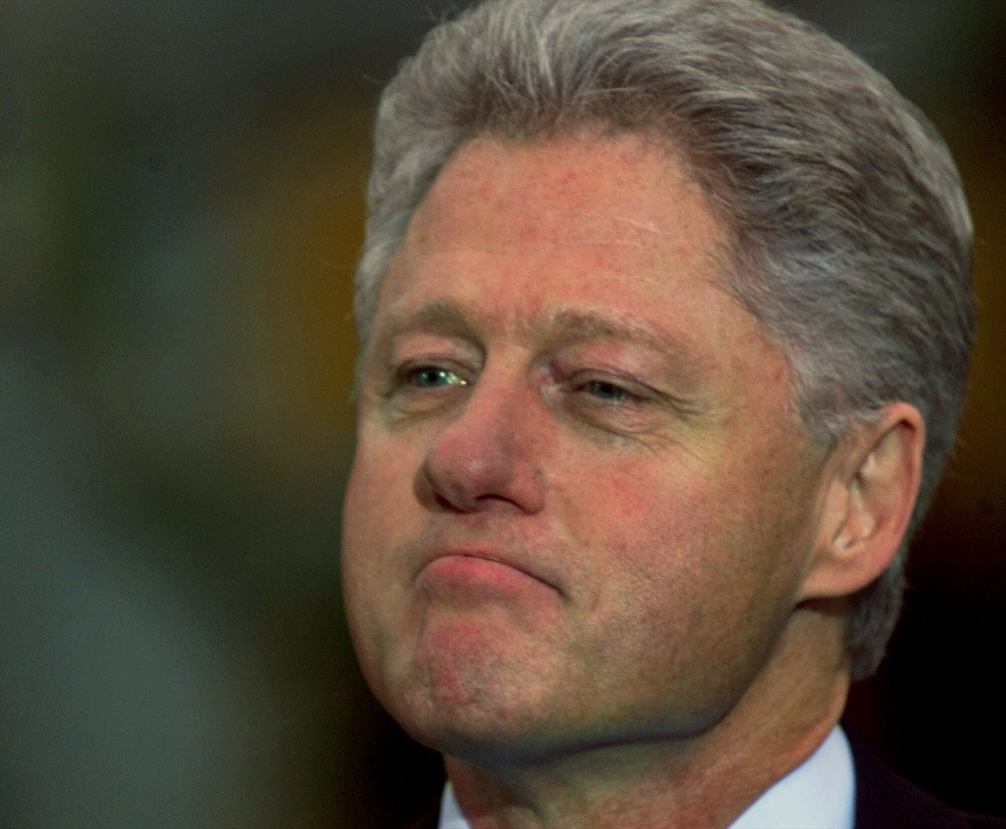 FILE - In this Dec. 19, 1998, file photo, President Bill Clinton looks on as Vice President Gore addresses members of congress outside the Oval Office after the House of Representatives voted to impeach the president. Donald Trump joins a small group of fellow presidents now that he's the subject of an official impeachment inquiry in the House of Representatives. Only three of his predecessors underwent similar proceedings: Andrew Johnson and Bill Clinton, who were acquitted after trials in the Senate, and Richard Nixon, who resigned to avoid being impeached in connection with the Watergate scandal. (AP Photo/Doug Mills, File)