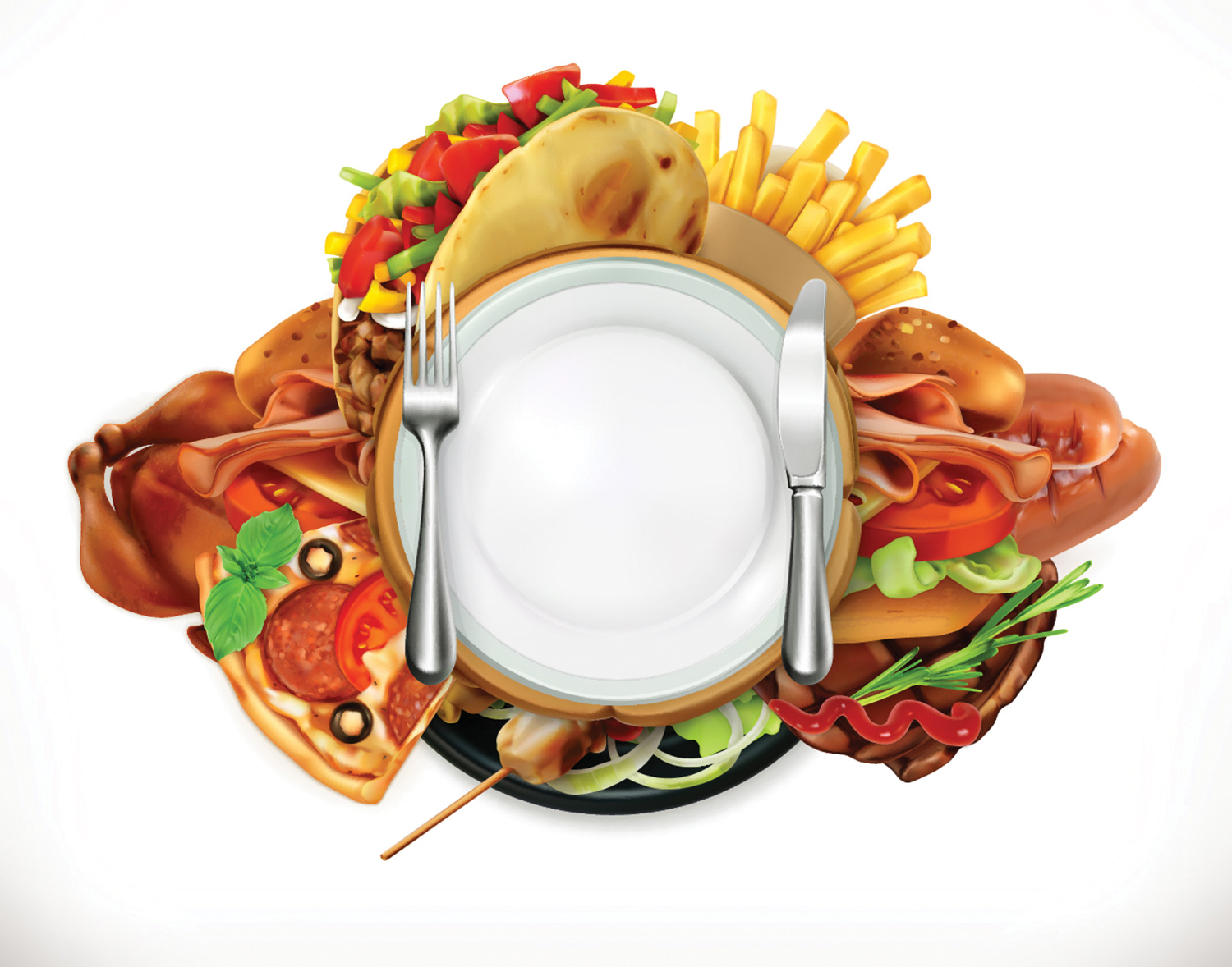 El fenómeno del atracón consiste en comer grandes cantidades de comida en un solo espacio de tiempo. Ilustración: Shutterstock