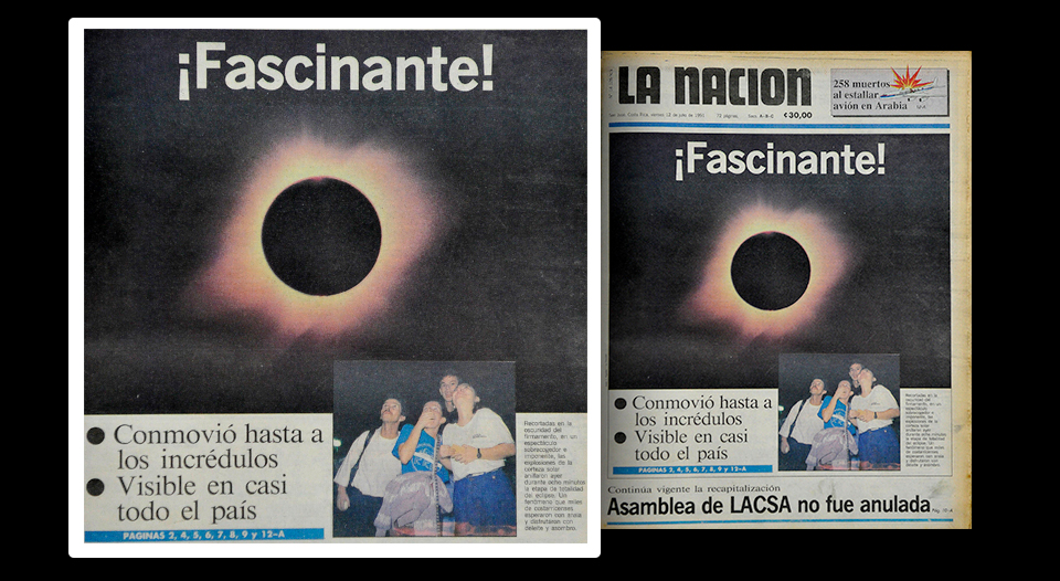 Hace 25 años un eclipse total de Sol capturó la atención de los ticos