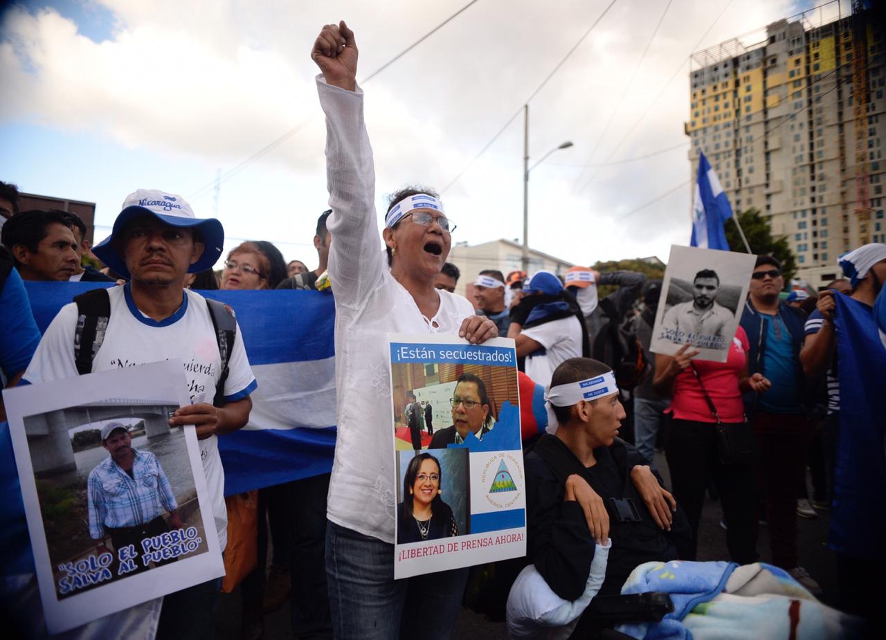 Protesta de nicaragüenses