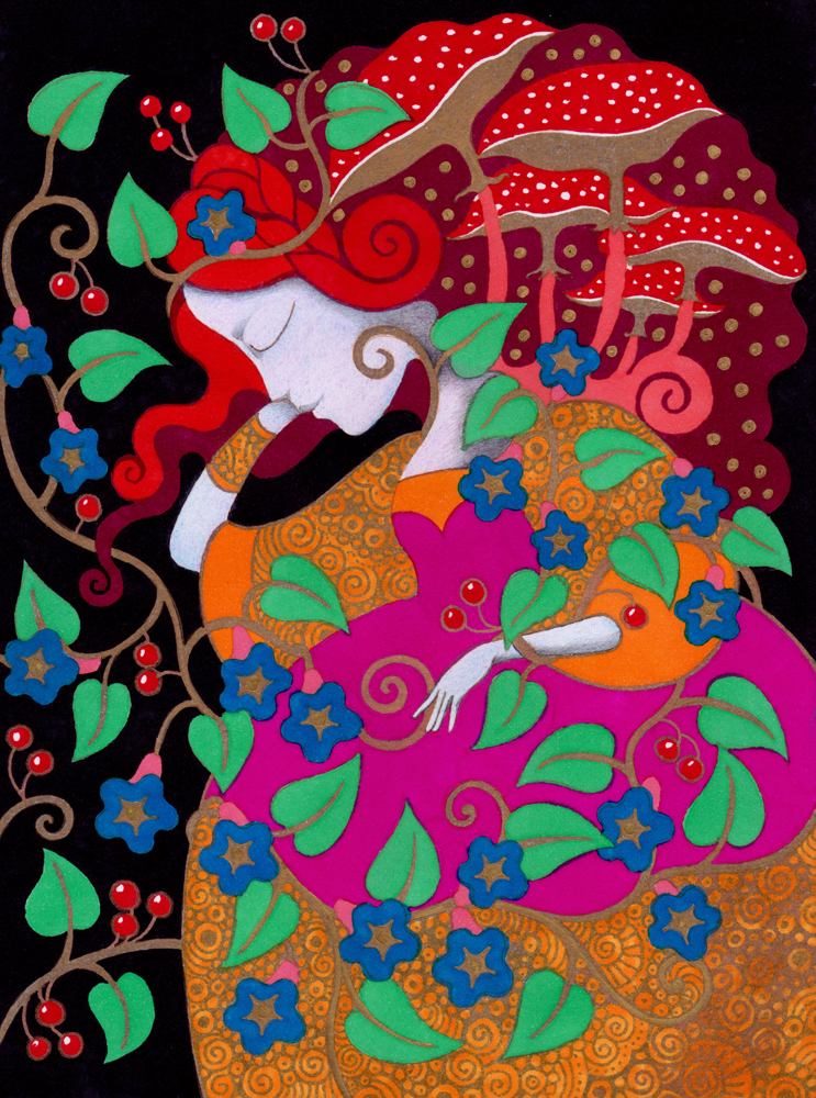 Personal. Vicky Ramos hizo este dibujo de la Bella Durmiente para una serie que llamó Antiprincesas .