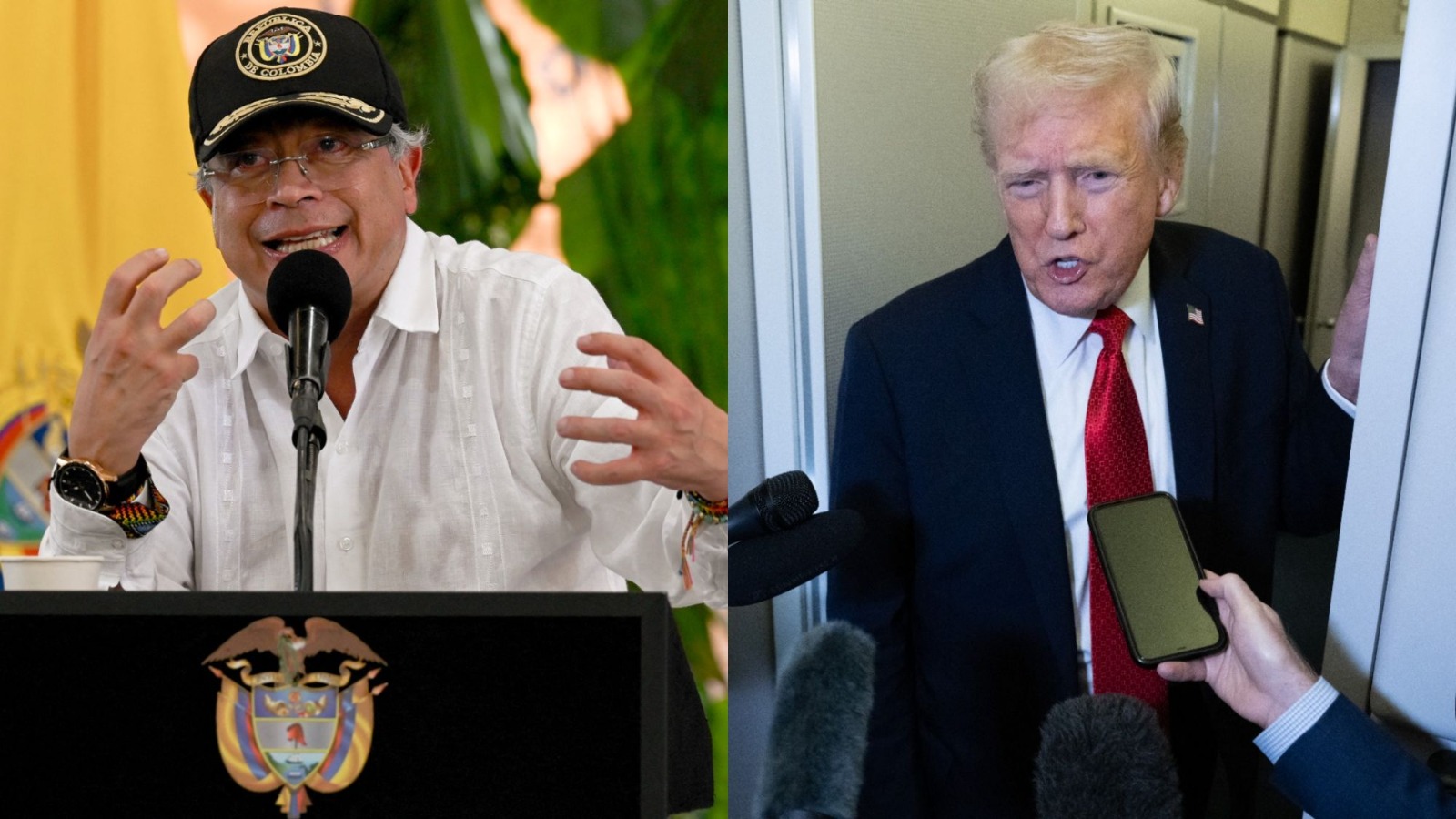Donald Trump endureció su postura contra el presidente Gustavo Petro, elevando la tensión entre Estados Unidos y Colombia.
