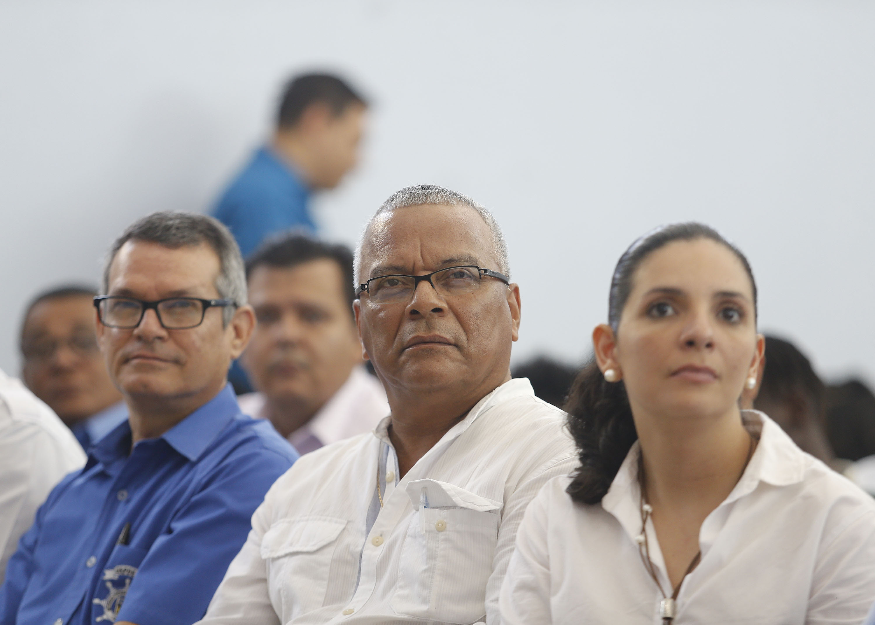 17/02/2019. Provincia de Limón. El presidente de la República, Carlos Alvarado, y varios representantes de gobierno visitaron la provincia de Limón con el fin de inspeccionar algunas obras de infraestructura vial y comunal. En la foto: En el Colegio Diurno de Limón, el presidente dió inicio al programa alianza para el biliguismo. Greivin Villegas den Japdeva estuvo presente en el acto. Foto: Albert Marín.