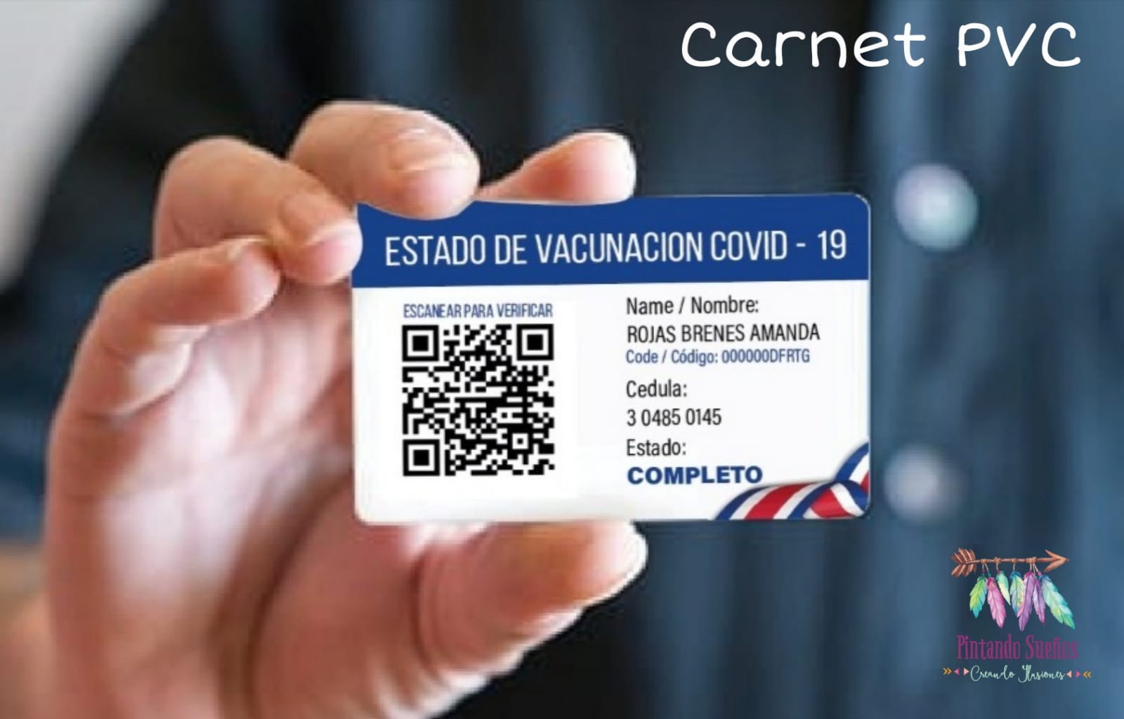 Variedad de productos para que imprima y ande consigo el código QR que certifica su vacuación completa contra el covid-19. Foto: Cortesía