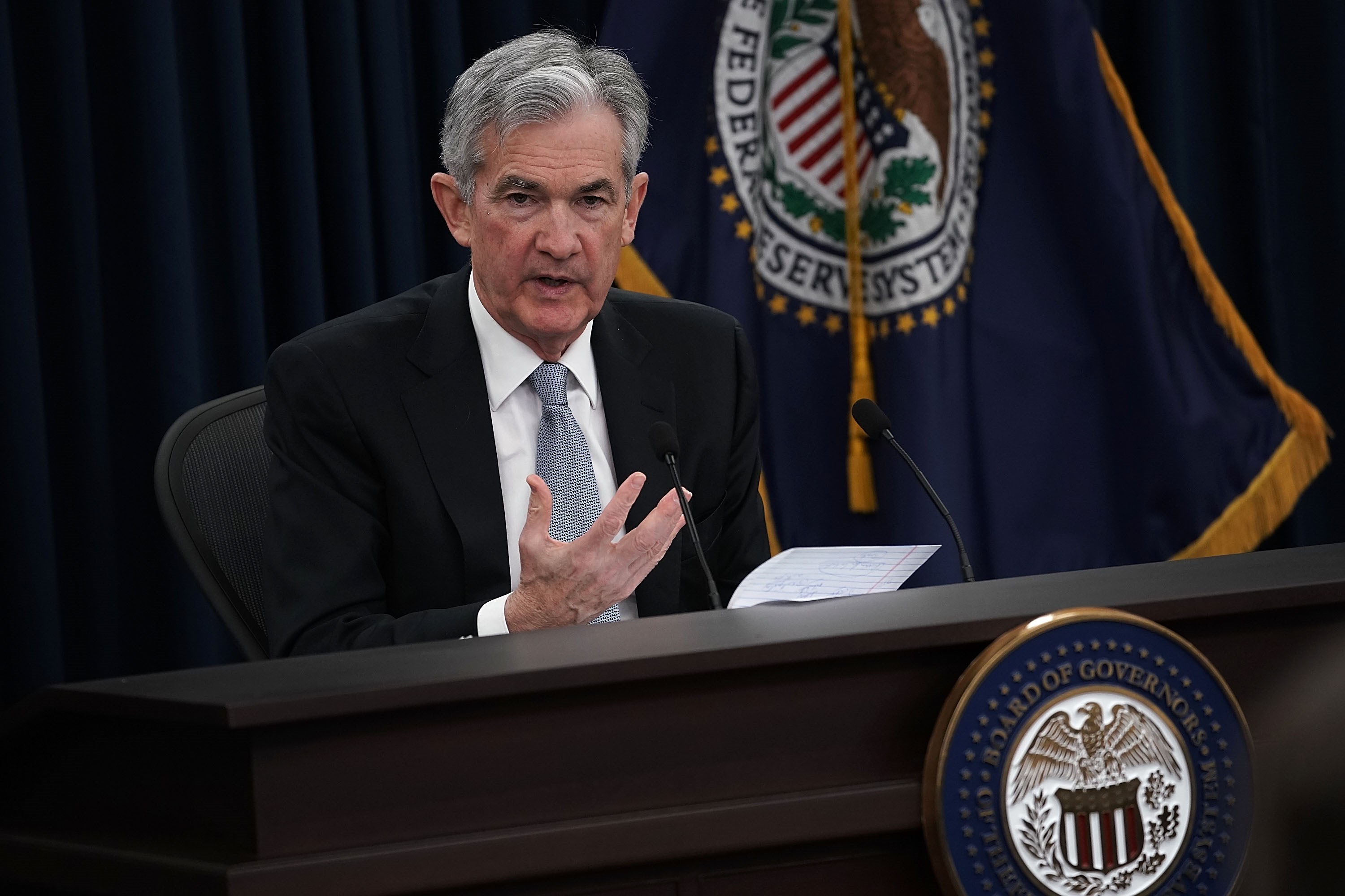Jerome Powell, presidente de la Reserva Federal de los Estados Unidos, atendió a la prensa la tarde de este miércoles.