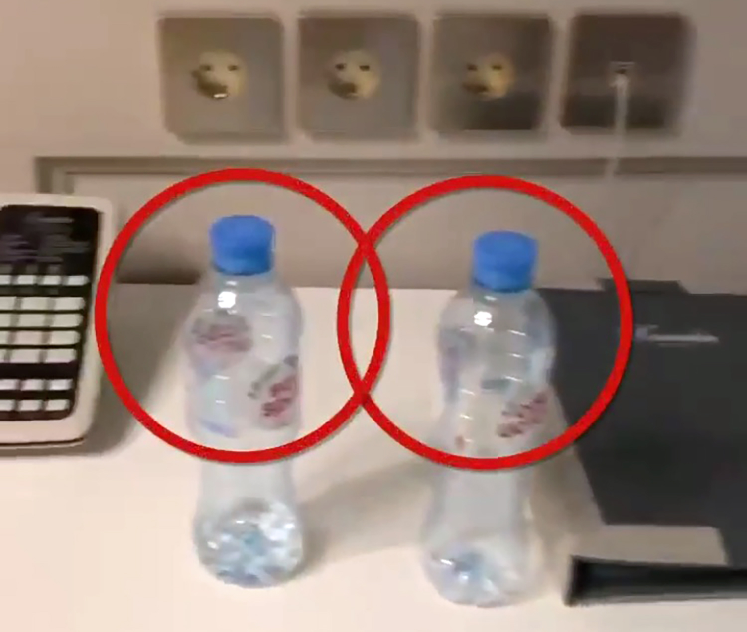 This grab taken from a video posted on September 17, 2020 on the Instagram account of @navalny shows bottles of Svyatoi Istochnik, or Holy Spring, mineral water, in the hotel room where opposition leader Alexei Navalny stayed during his visit to the Siberian city of Tomsk. - Aides of Russian opposition figure Alexei Navalny said on September 17, 2020 that German experts found Novichok nerve agent on a water bottle taken from the hotel room where he stayed before being poisoned. (Photo by Handout / Instagram account @navalny / AFP) / RESTRICTED TO EDITORIAL USE - MANDATORY CREDIT "AFP PHOTO / Instagram account @navalny / handout " - NO MARKETING - NO ADVERTISING CAMPAIGNS - DISTRIBUTED AS A SERVICE TO CLIENTS