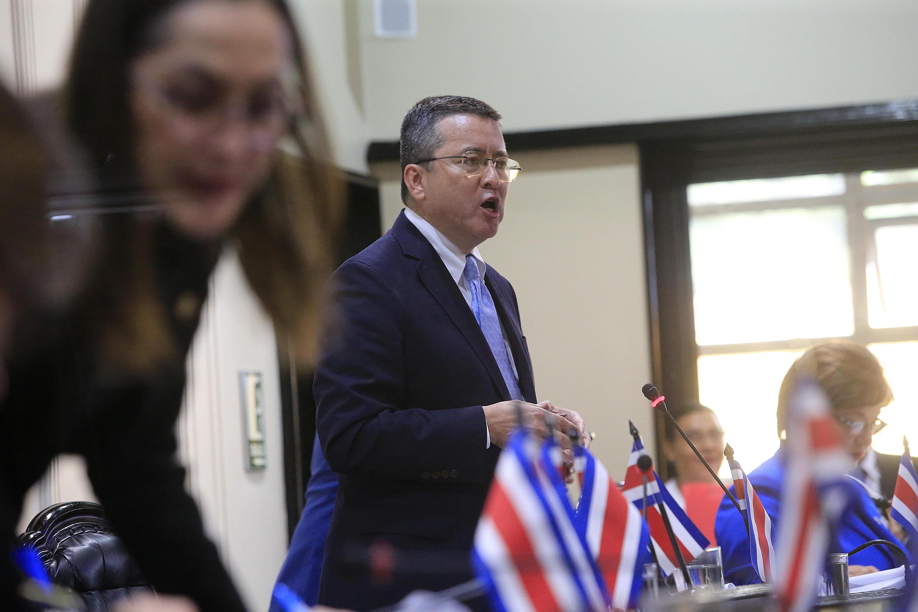 03/09/2019 Asamblea Legislativa. En sesión plenaria, lectura y aprobación de mociones, para el Proyecto de Regulación de Huelgas. Diputado Pedro Muñoz. Foto: Rafael Pacheco