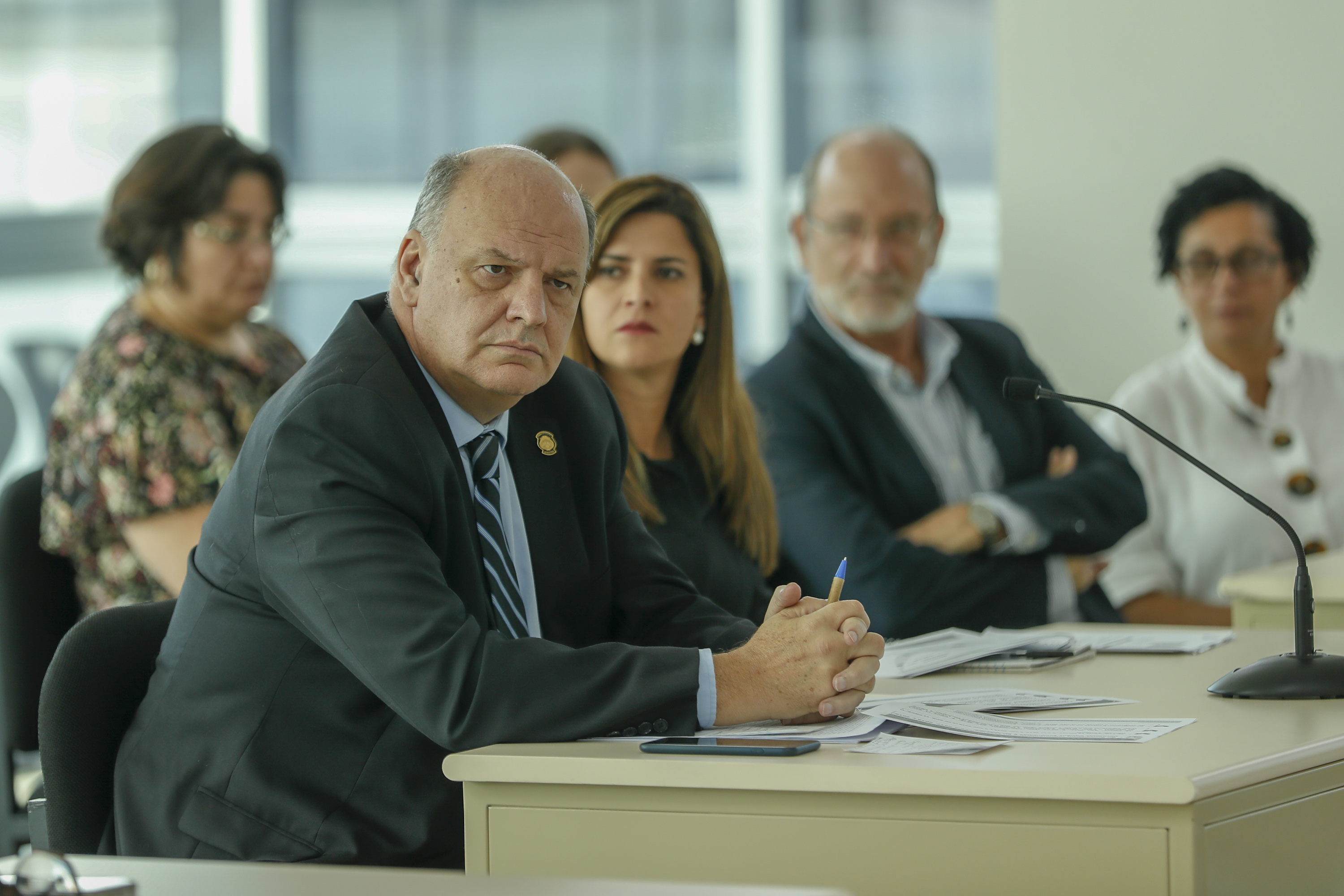 01/06/2018, San José, Sala Constitucional, audiencia con el ministro de presidencia Rodolfo Piza para darle seguimiento a la sentencia de la sala con respecto al sistema de contratación de empleados públicos. En la fotografía Rodolfo Piza. Fotografía José Cordero