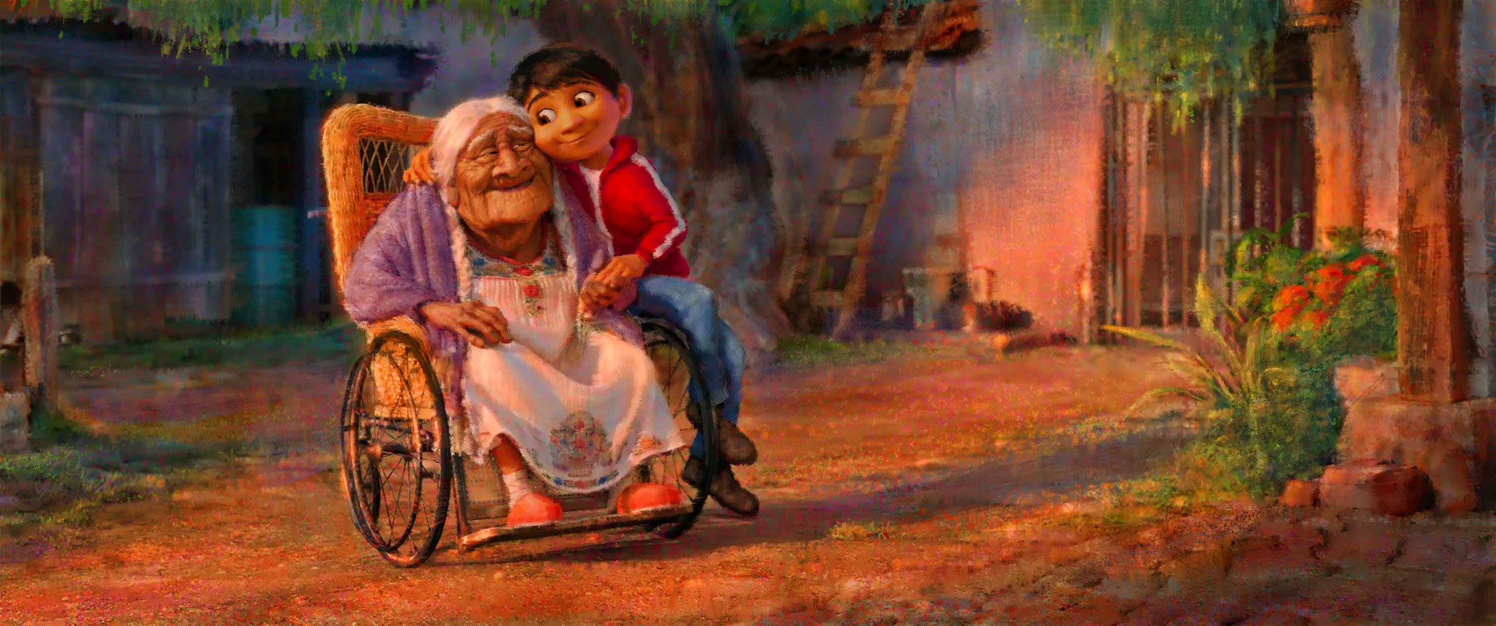 Miguel y su bisabuela Mamá Coco son dos de los personajes de la nueva película de Coco.