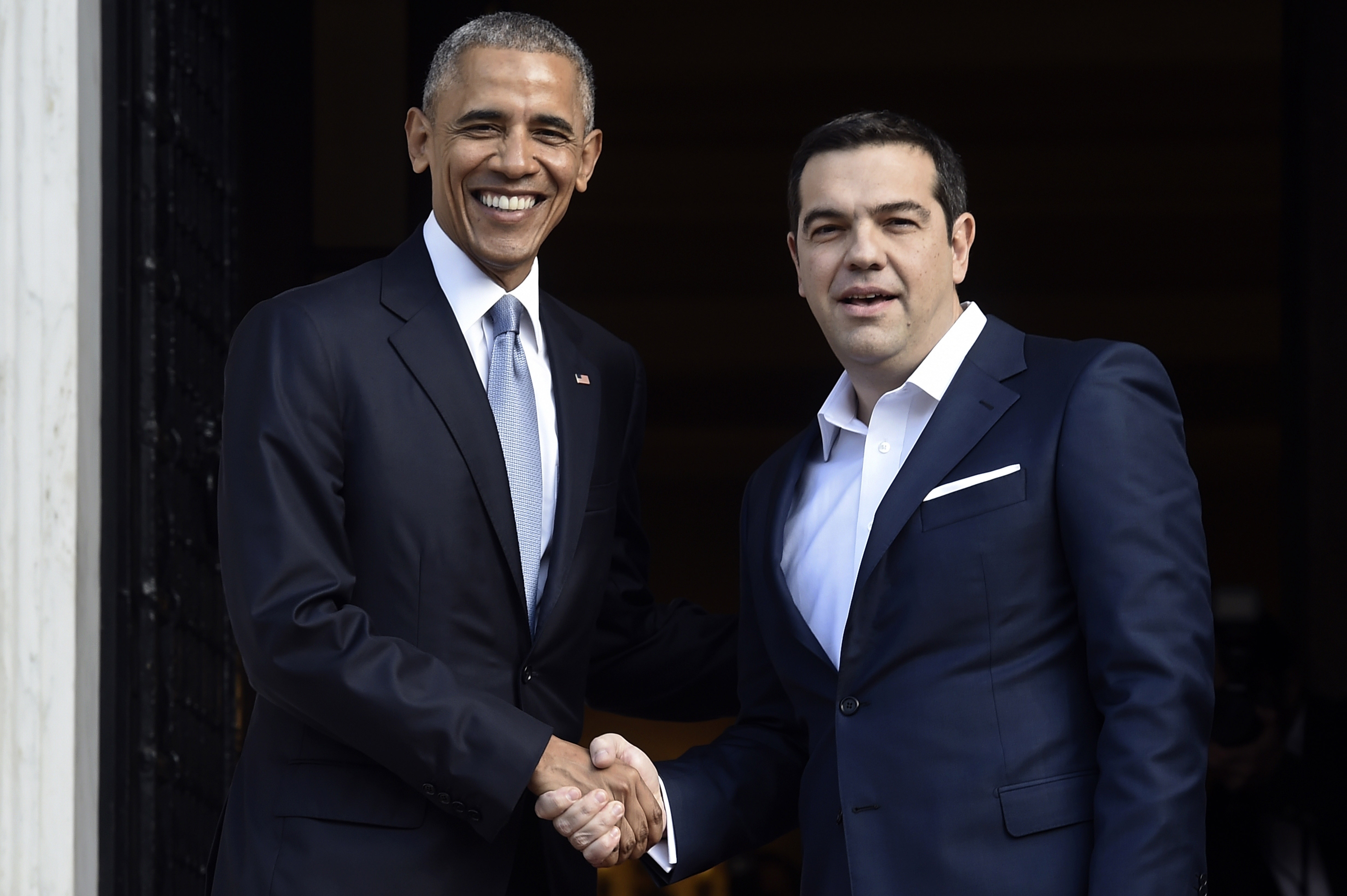 Barack Obama comparte con el primer ministro Alexis Tsipras.
