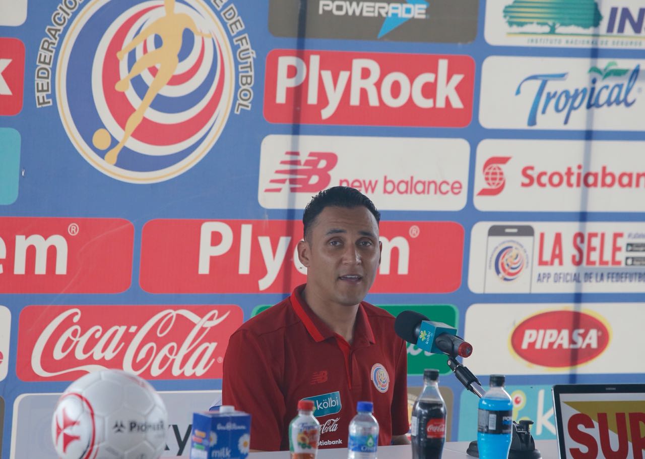 El portero de la Selección Nacional y el Real Madrid, Keylor Navas conversó con la prensa este jueves sobre la salida del técnico Zinedine Zidane del conjunto merengue y la Selección Nacional. Fotografía: Mayela López