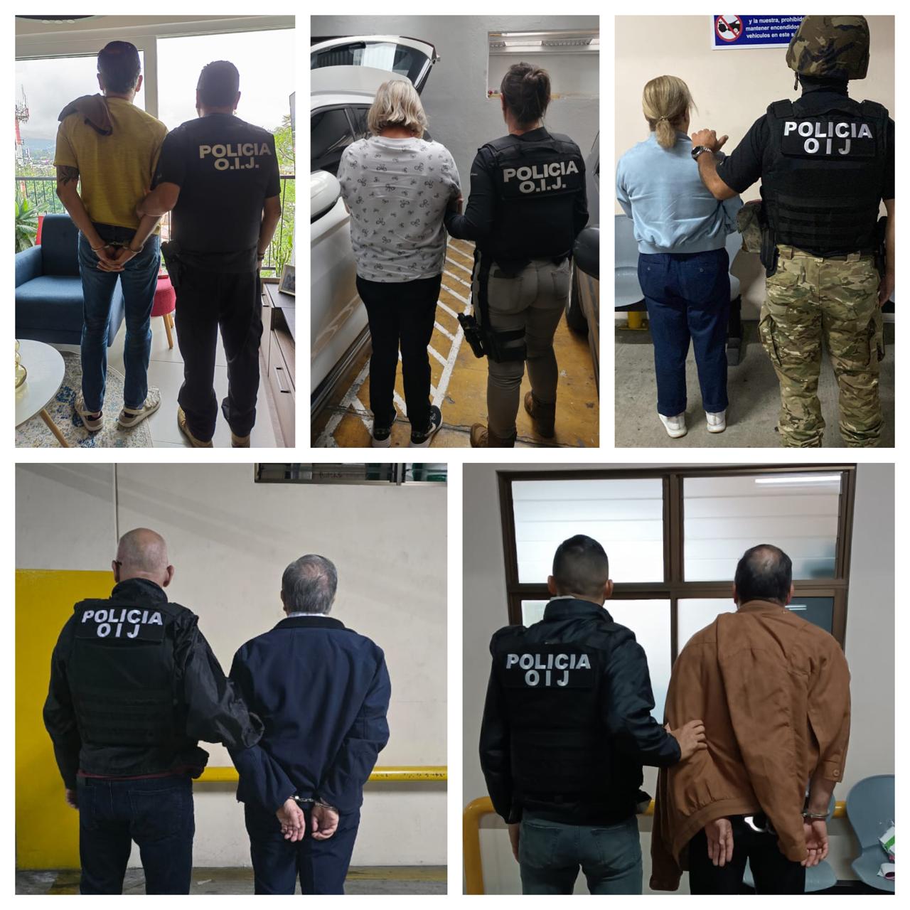 Siete de los detenidos este lunes 23 de setiembre por presuntos sobreprecios en la adjudicación de contratos a cooperativas para operar Ebáis.