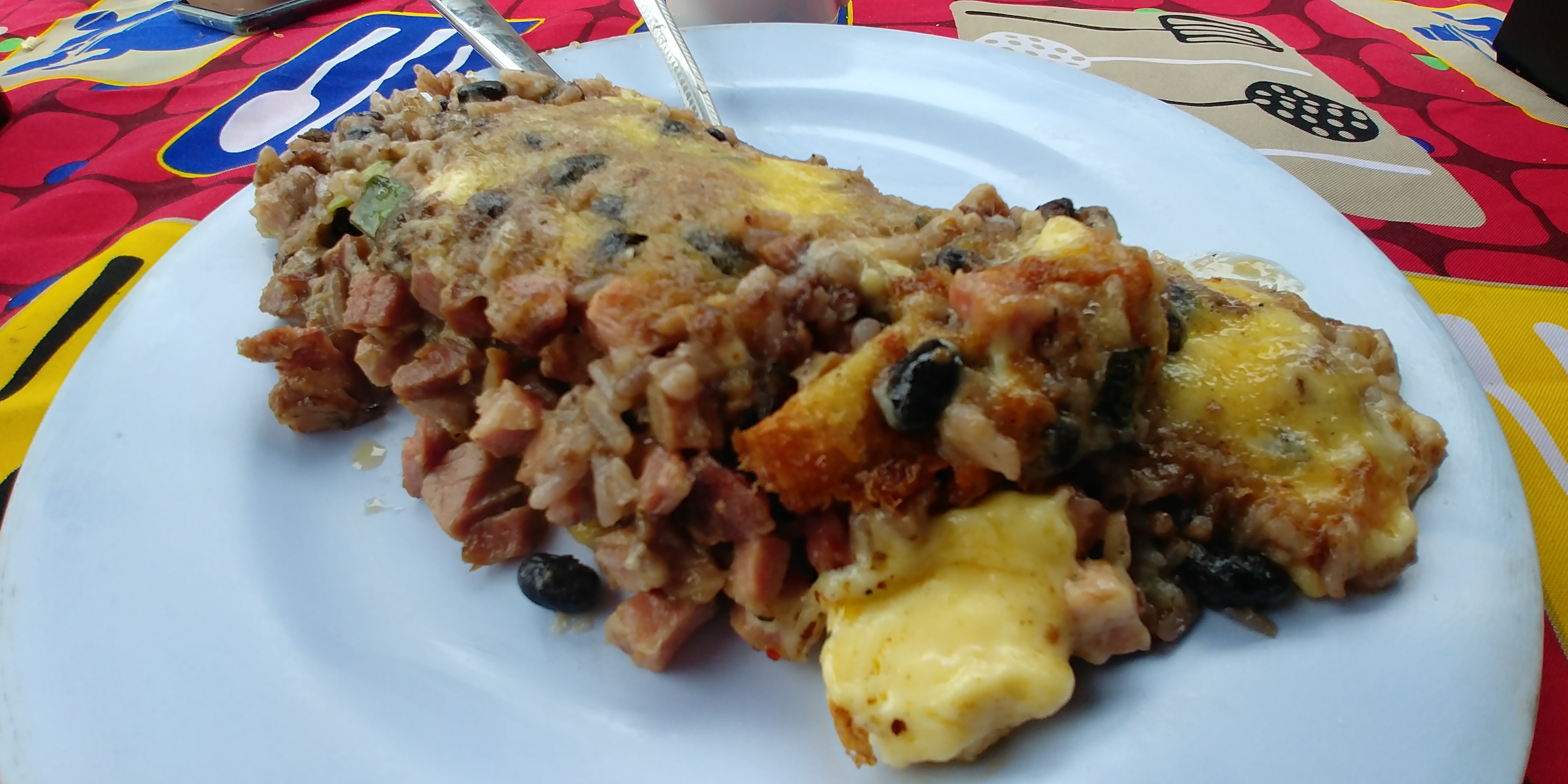 Quesopinto de Las Delicias del Maíz en la Feria del Agricultor de Zapote.