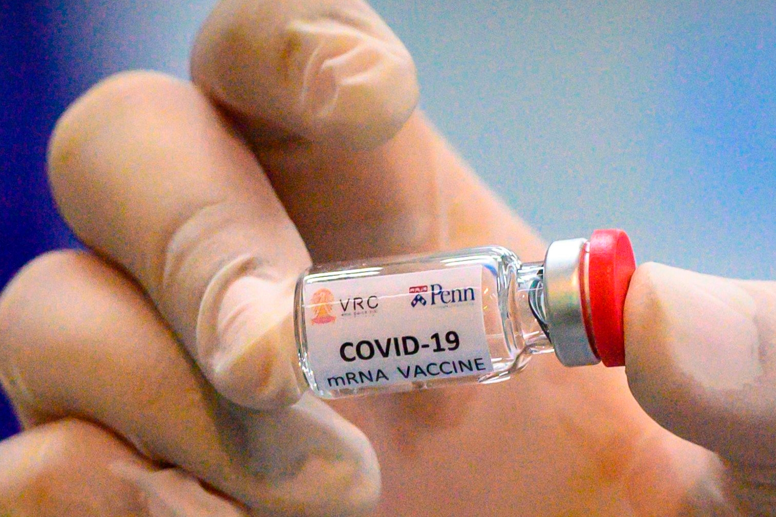 (FILES) This file photo taken on May 23, 2020 shows a laboratory technician holding a dose of a COVID-19 novel coronavirus vaccine candidate ready for trial on monkeys at the National Primate Research Center of Thailand at Chulalongkorn University in Saraburi. - Global competition with huge financial stakes, the quest for a vaccine against Covid-19 is advancing at unprecedented speed. In its last point dated July 24, the WHO lists 25 "vaccine candidates" evaluated in clinical trials on humans around the world (against 11 in mid-June). (Photo by Mladen ANTONOV / AFP)