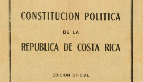 Portada de la primera edición de la Constitución Política de 1949. Tomás F. Arias Castro.