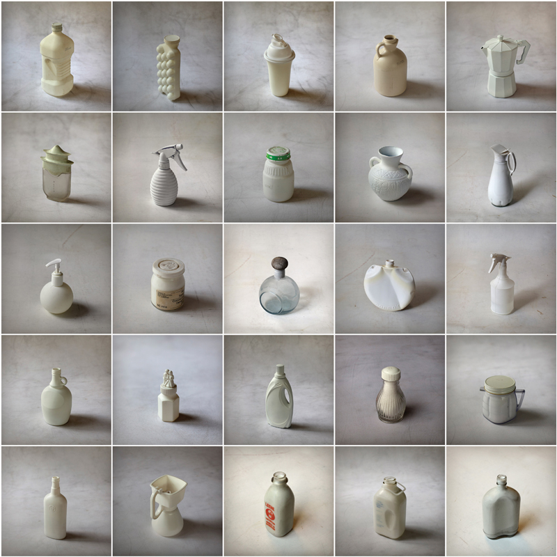 Tipología es una serie de fotografías de envases que pretenden representar las tendencias de consumo de la sociedad actual.Fotografía: Walterio Iraheta para LN.