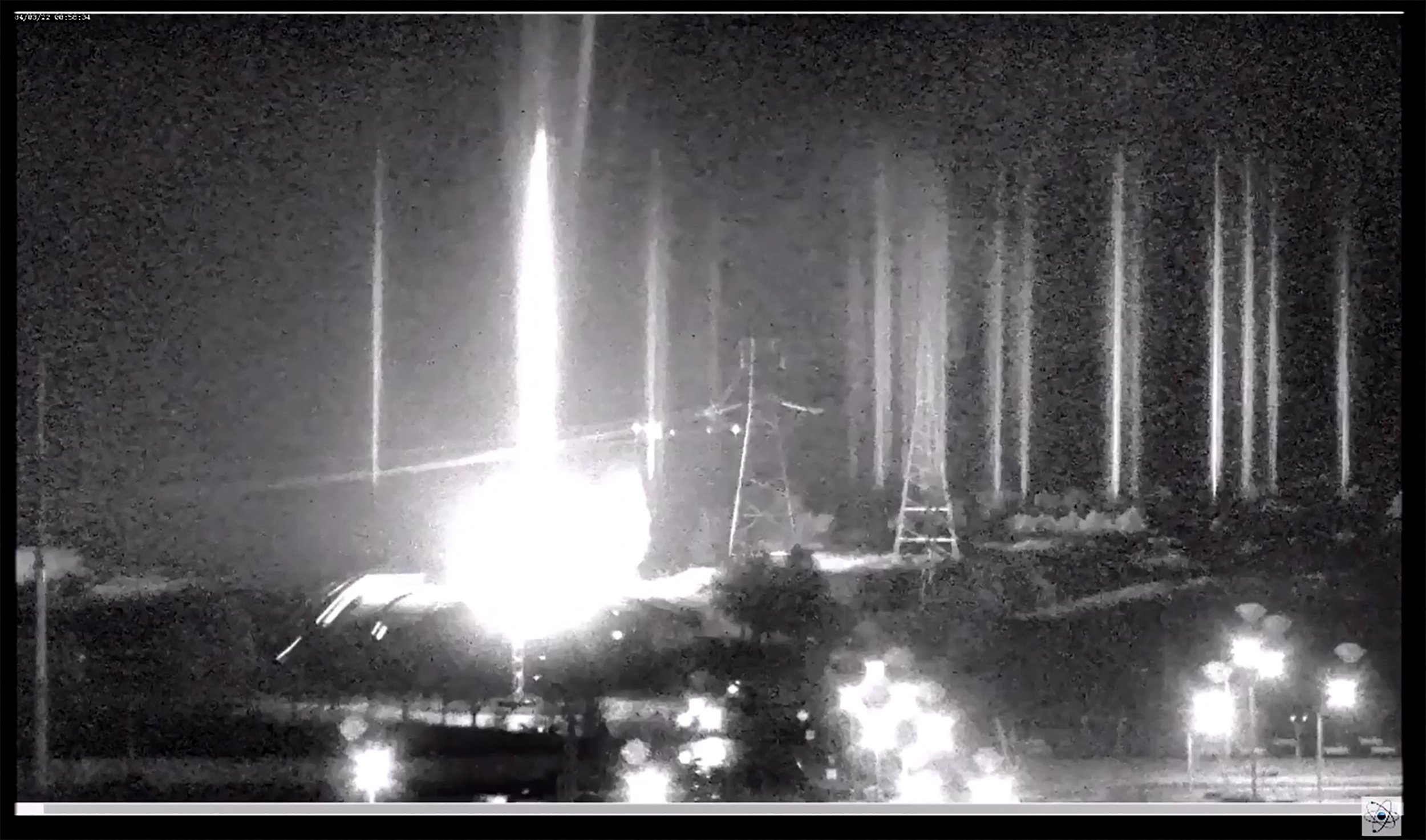An image grab from footage obtained from a livestream from the Zaporizhzhia Nuclear Authority on March 4, 2022 shows multiple blasts at key a Ukrainian nuclear plant in Zaporizhzhia from Russian shelling. (Photo by ZAPORIZHZHIA NUCLEAR AUTHORITY / AFP) / RESTRICTED TO EDITORIAL USE - MANDATORY CREDIT "AFP PHOTO / ZAPORIZHZHIA NUCLEAR AUTHORITY" - NO MARKETING - NO ADVERTISING CAMPAIGNS - DISTRIBUTED AS A SERVICE TO CLIENTS
